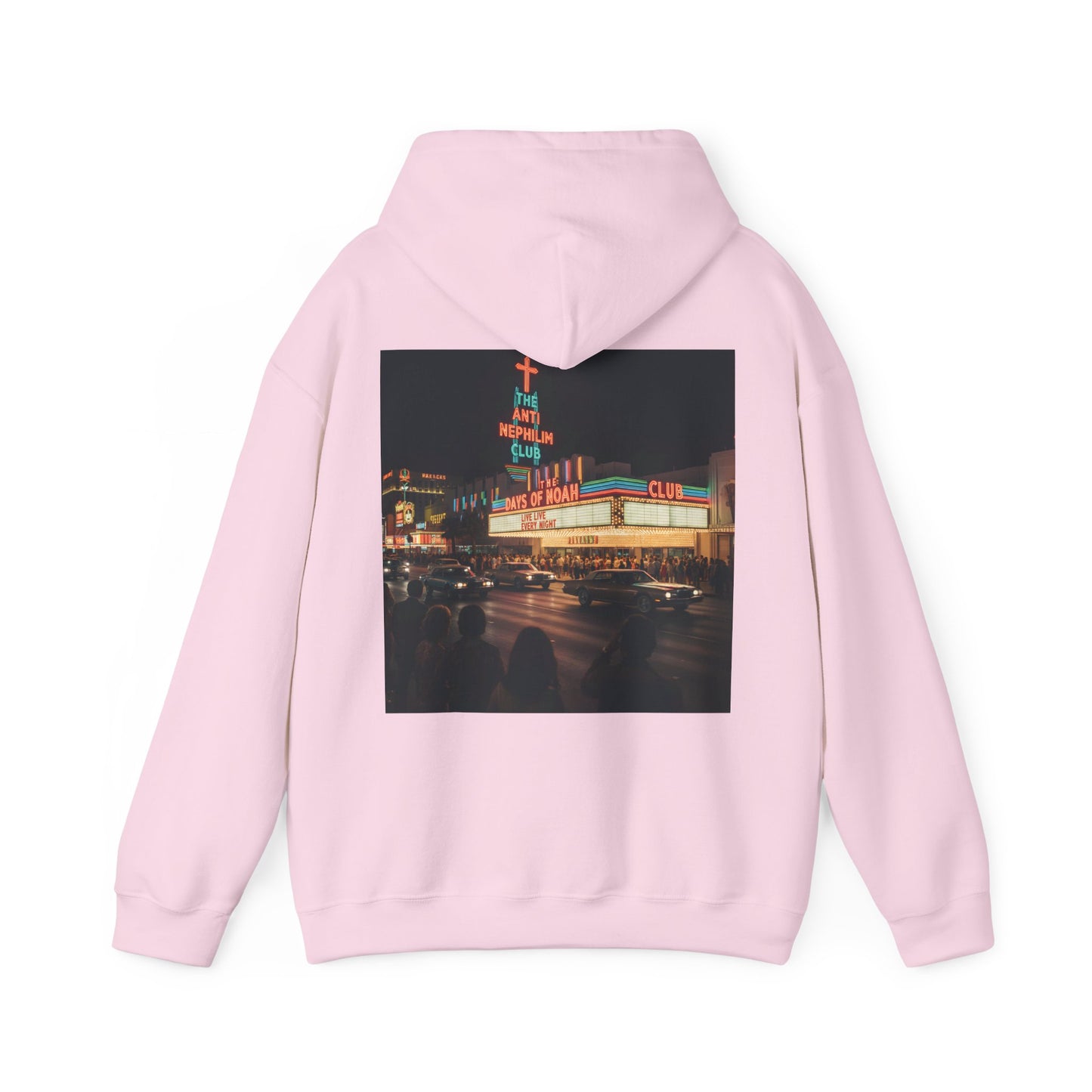 Retro Neon Anti Nephilim Casino Hoodie - Kirk Ave. Apparel