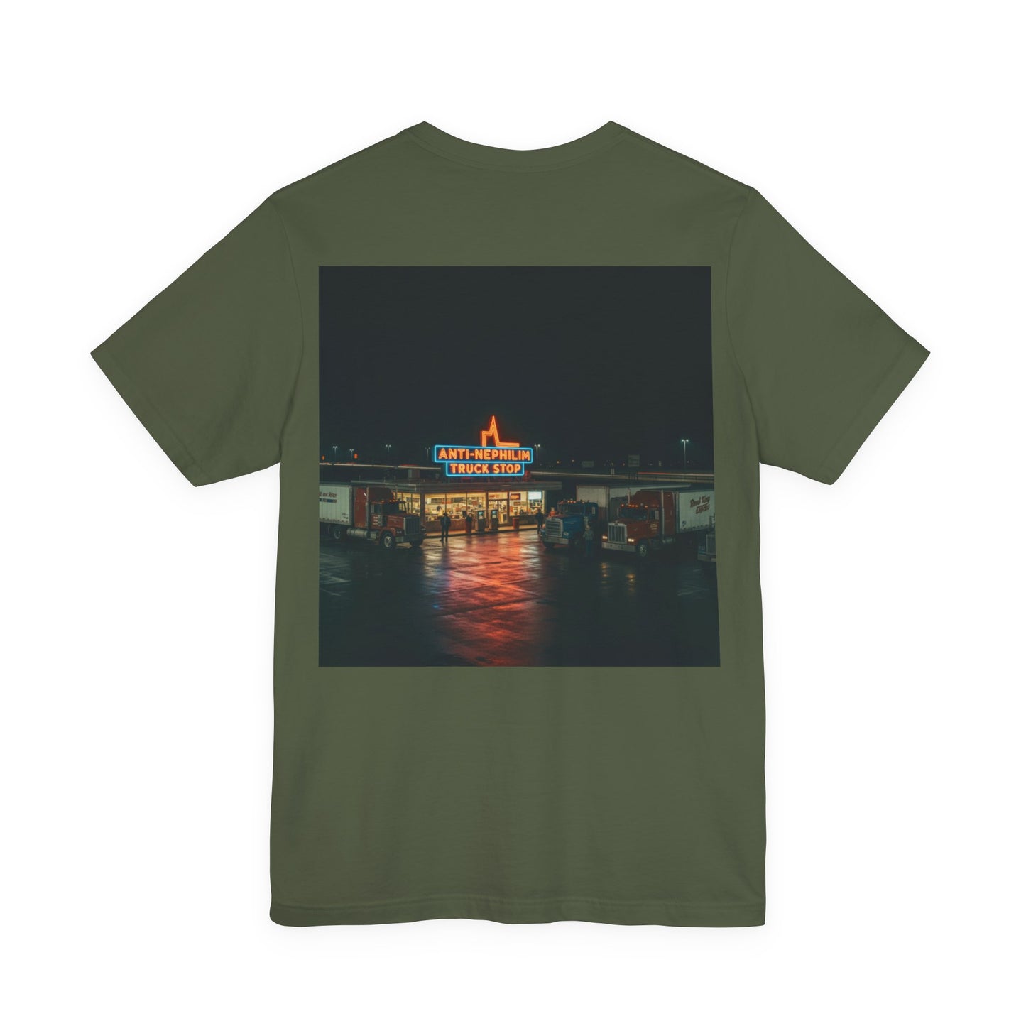 Vintage Neon Anti-Nephilim Truck Stop T-Shirt — Kirk Ave. Apparel