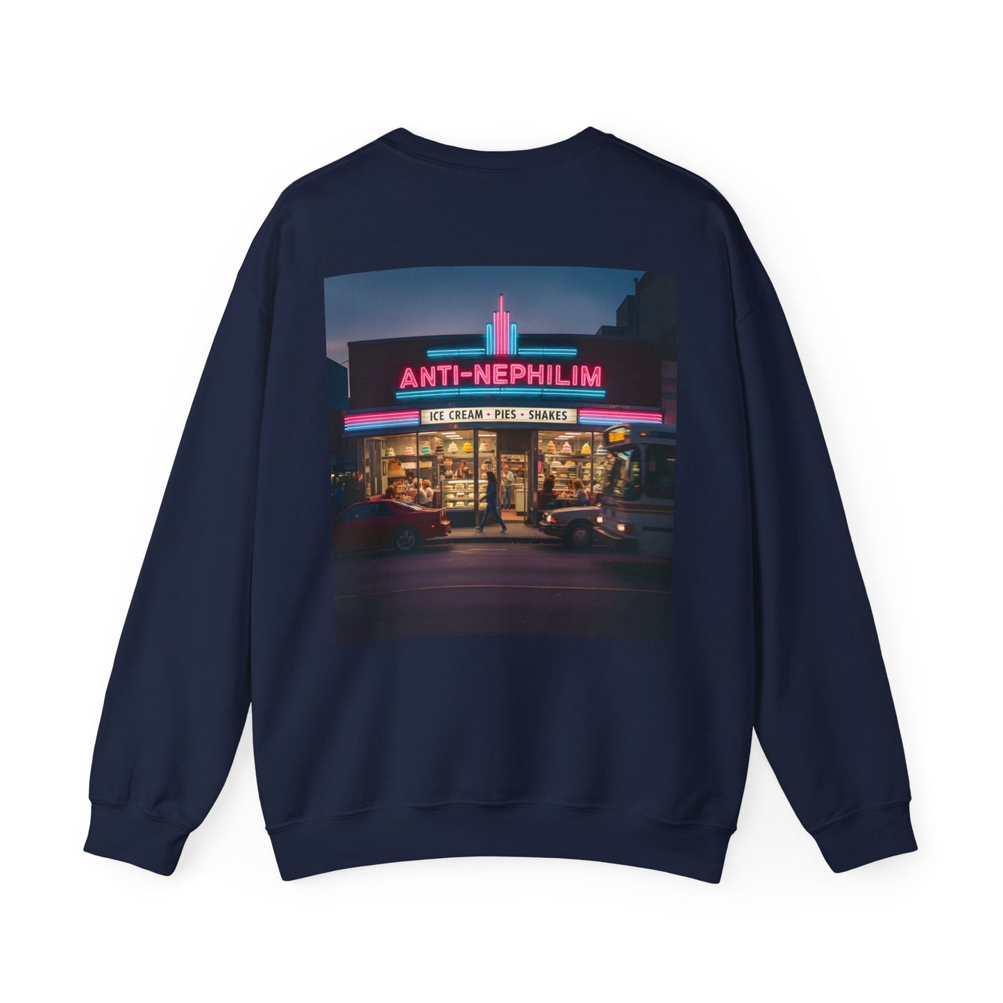 Retro Neon Dessert Diner Anti-Nephilim Sweatshirt — Kirk Ave. Apparel