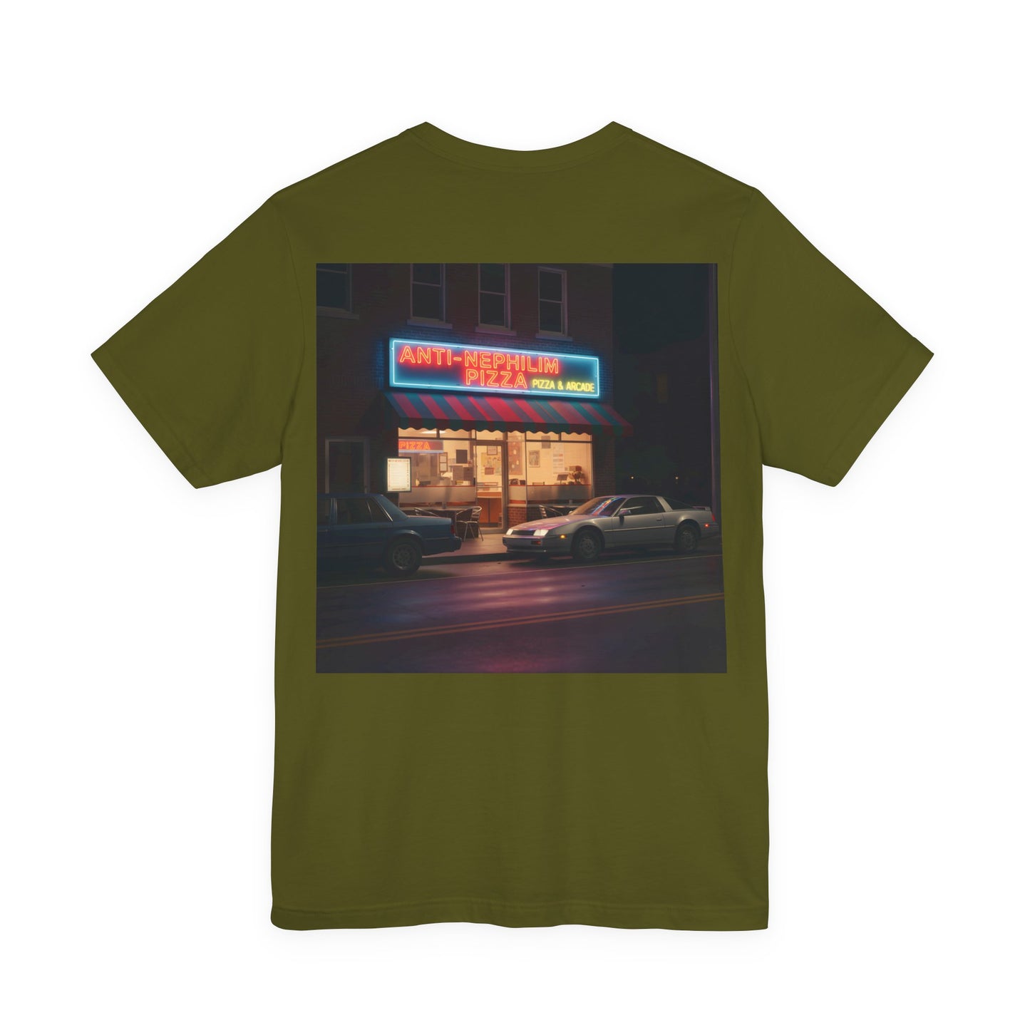 Retro Neon Anti Nephilim Pizza Parlor T Shirt - Kirk Ave. Apparel