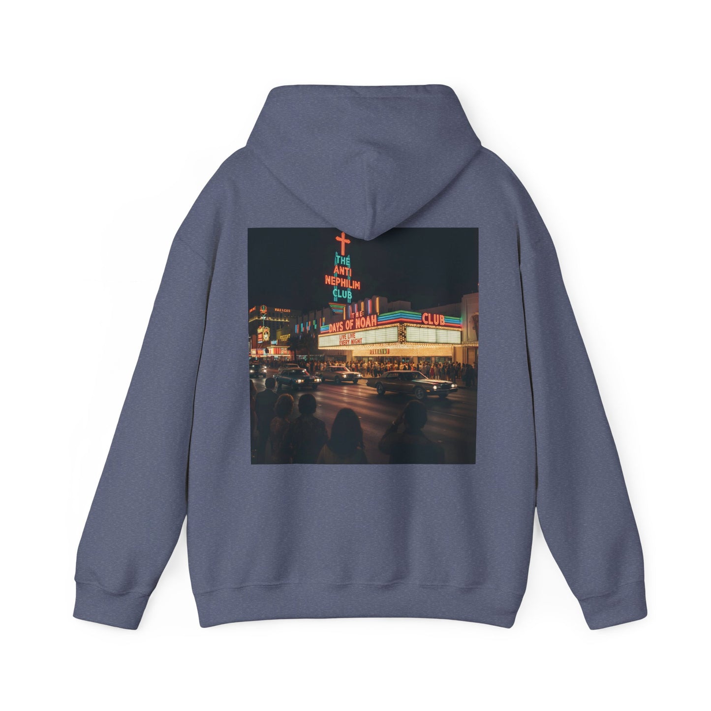 Retro Neon Anti Nephilim Casino Hoodie - Kirk Ave. Apparel