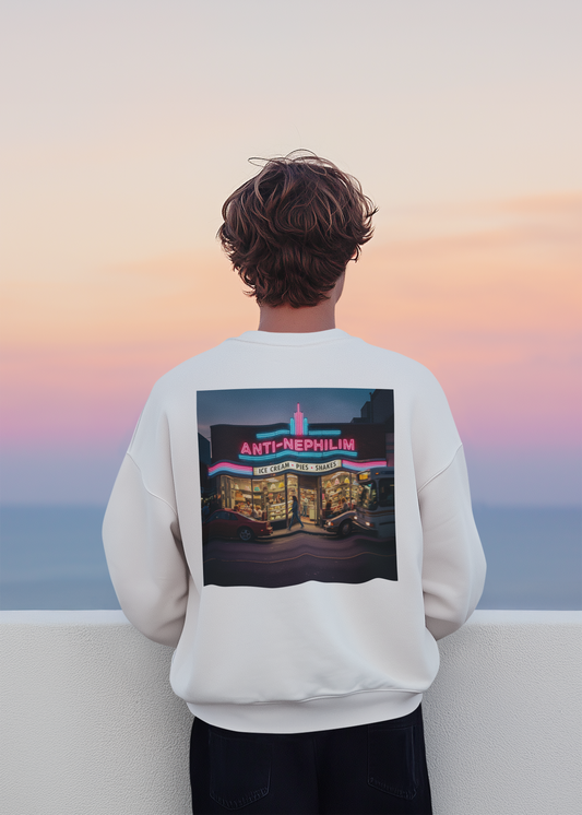 Retro Neon Dessert Diner Anti-Nephilim Sweatshirt — Kirk Ave. Apparel