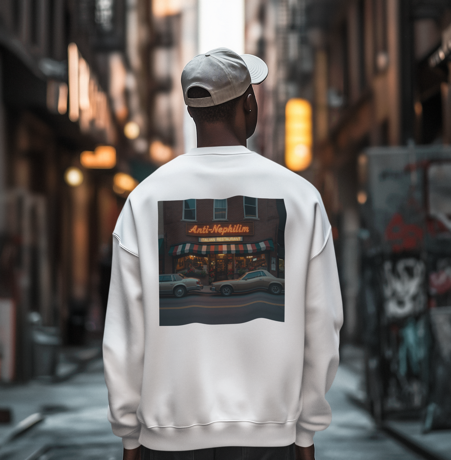 Retro NYC Italian Anti Nephilim Sweatshirt - Kirk Ave. Apparel
