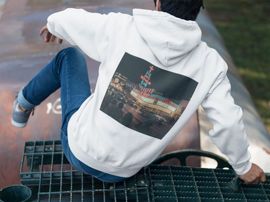 Retro Neon Anti Nephilim Casino Hoodie - Kirk Ave. Apparel