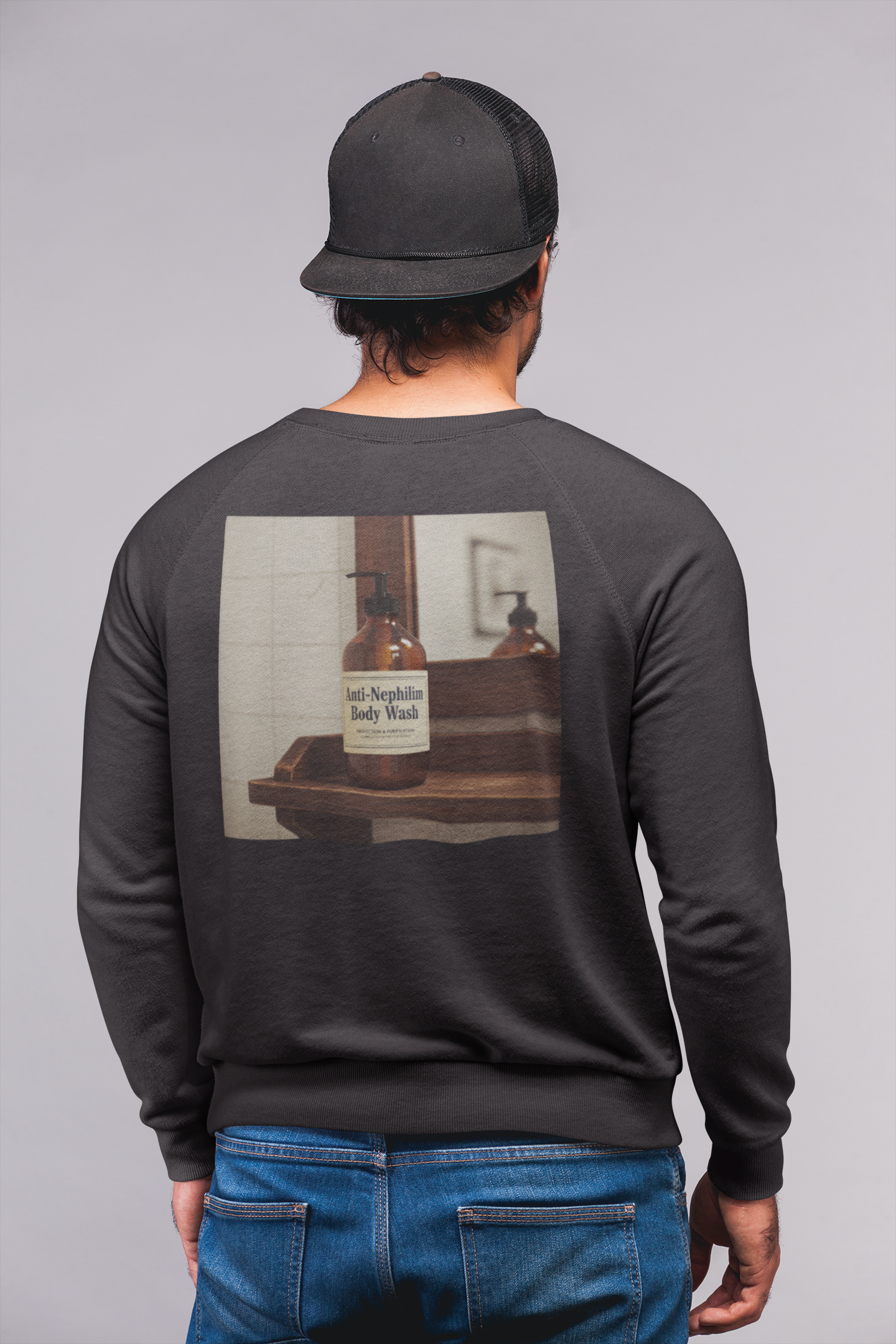 Vintage Anti Nephilim Body Wash Sweatshirt - Kirk Ave. Apparel