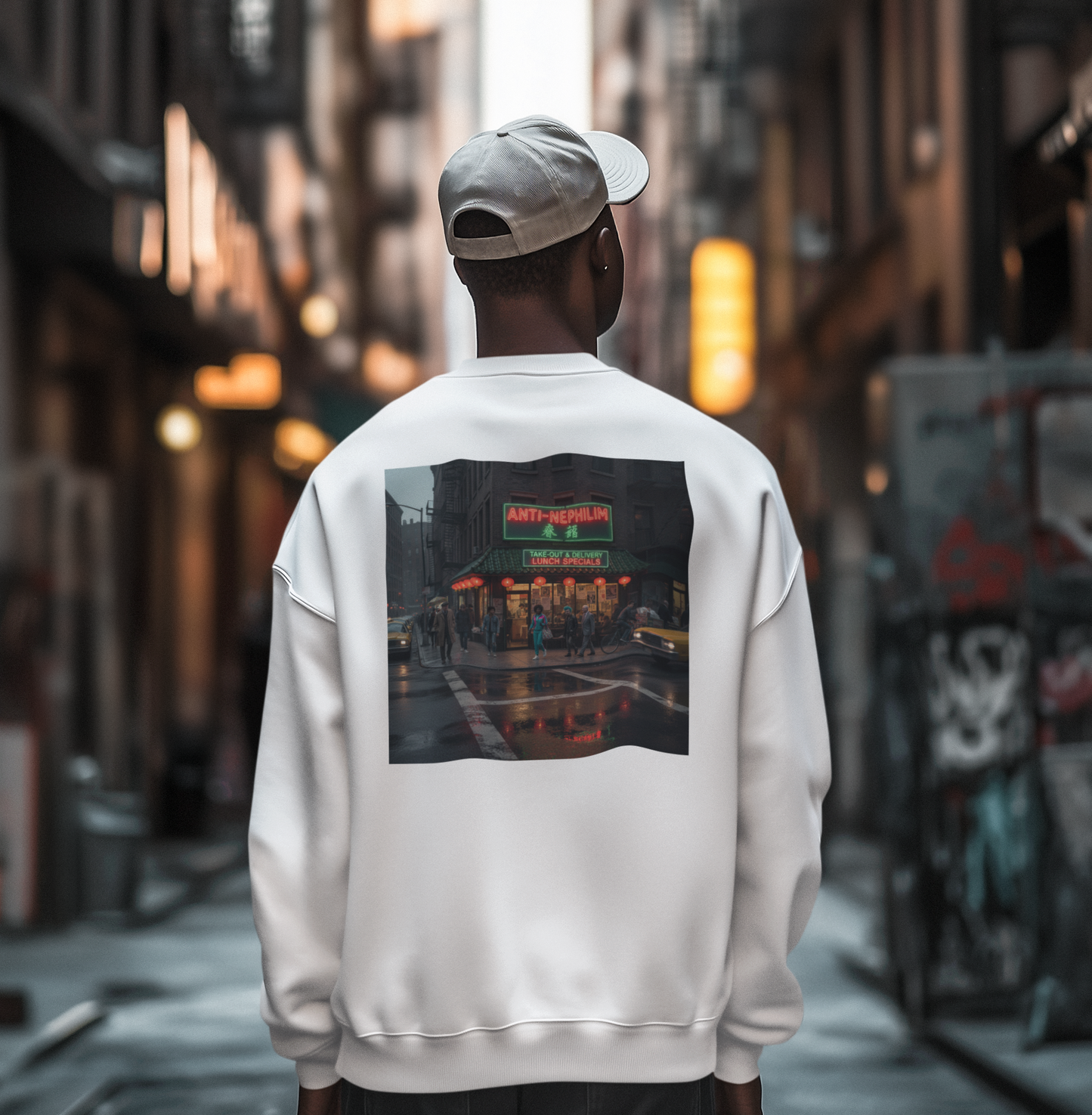 NYC Retro Chinese Anti Nephilim Sweatshirt - Kirk Ave. Apparel