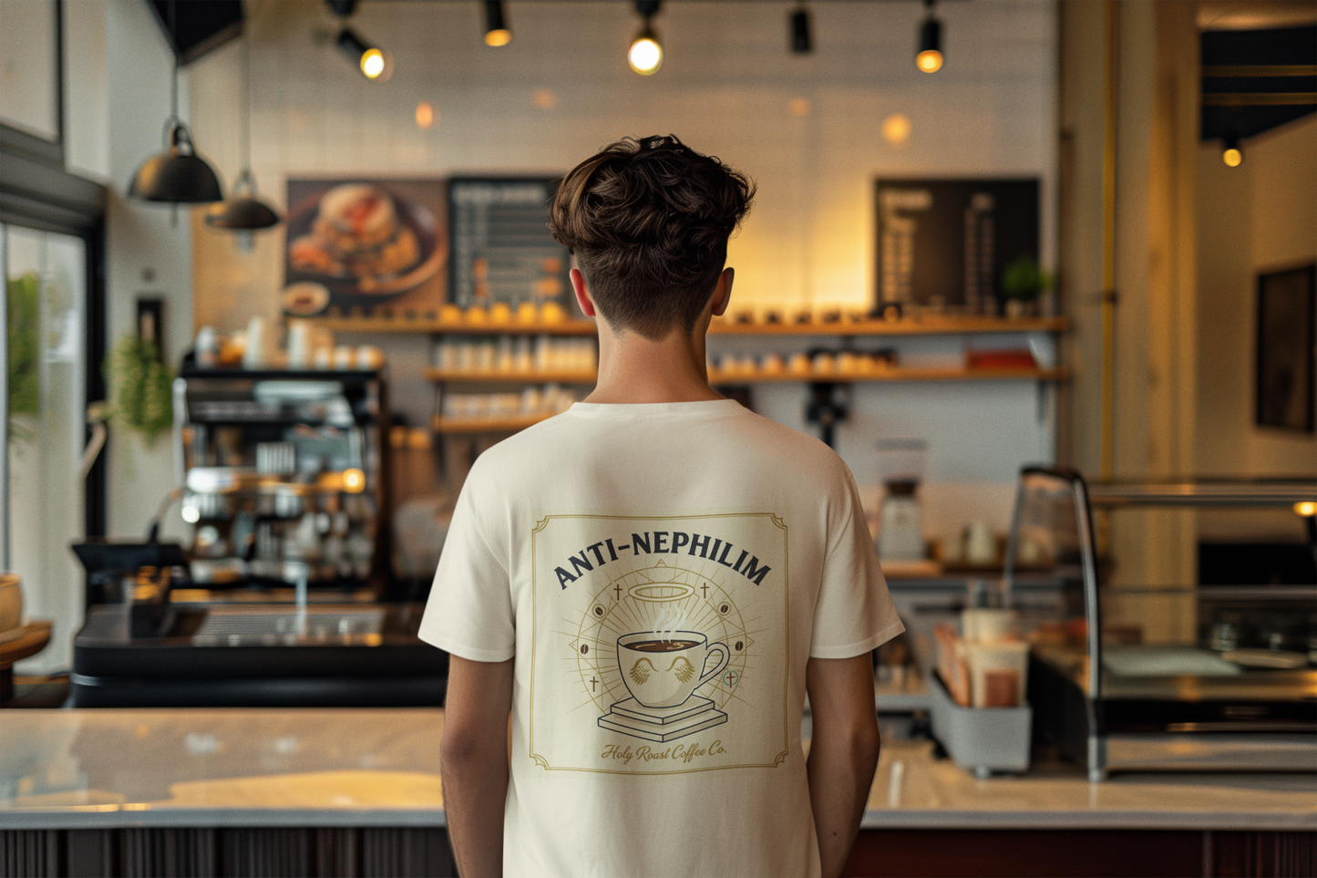 Retro Anti Nephilim Coffee T Shirt — Kirk Ave. Apparel