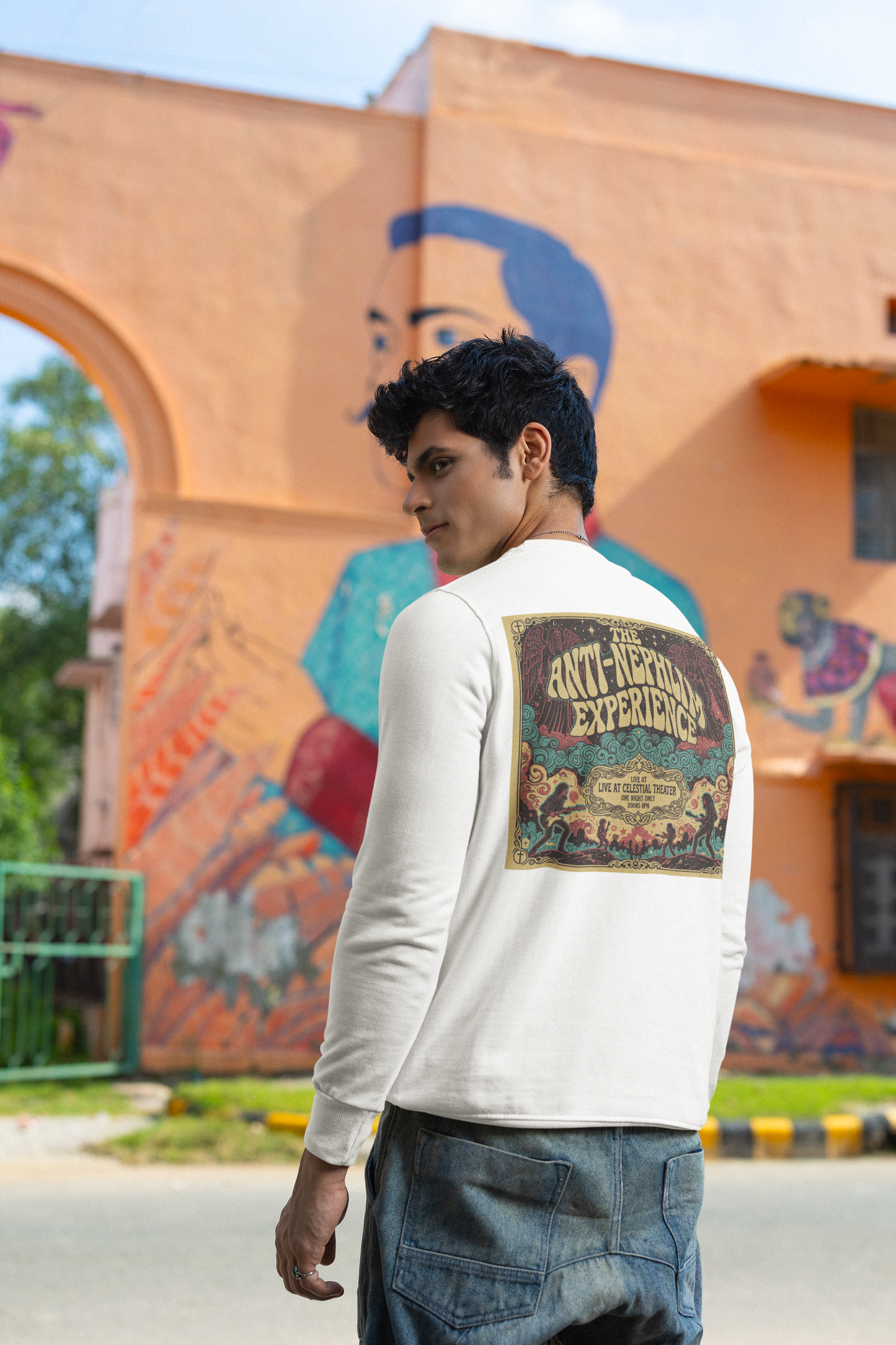 70s Concert Sweatshirt Anti Nephilim Experience - Kirk Ave. Apparel