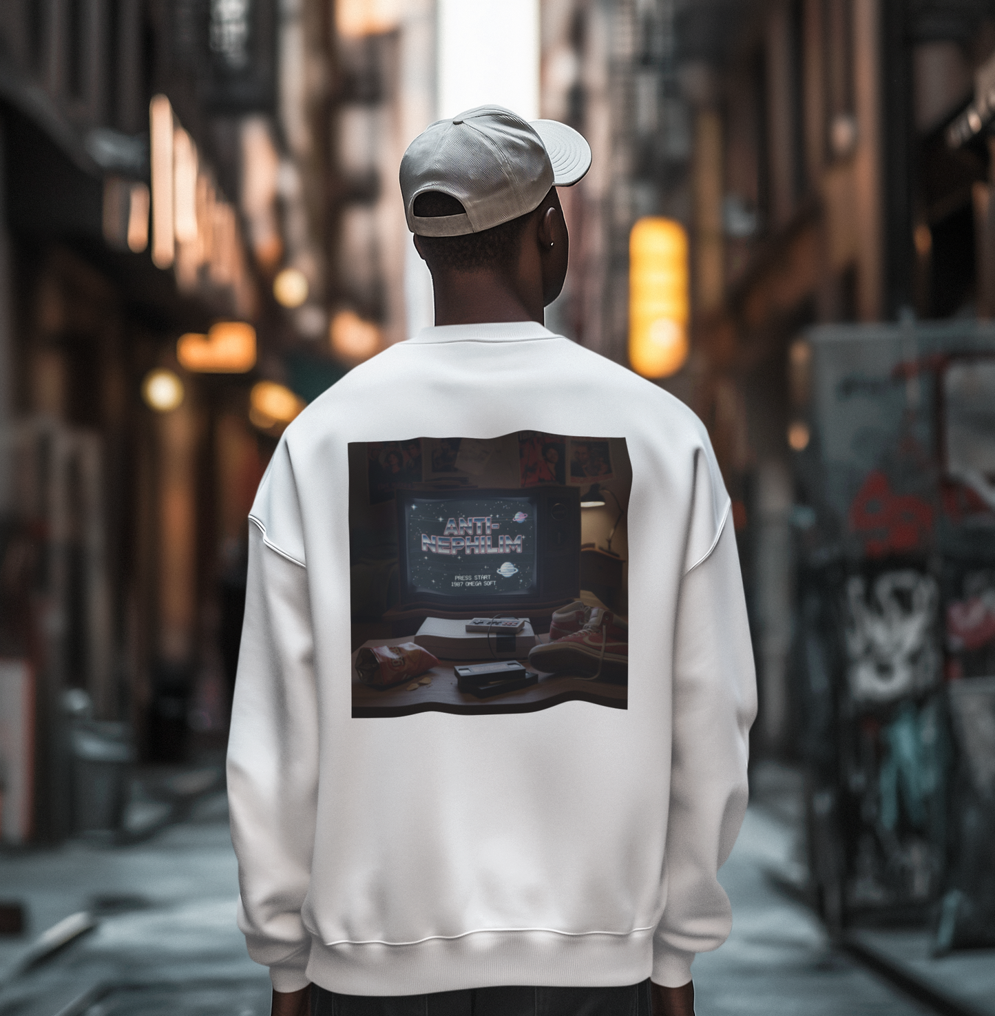Retro Gamer Anti Nephilim Sweatshirt - Kirk Ave. Apparel