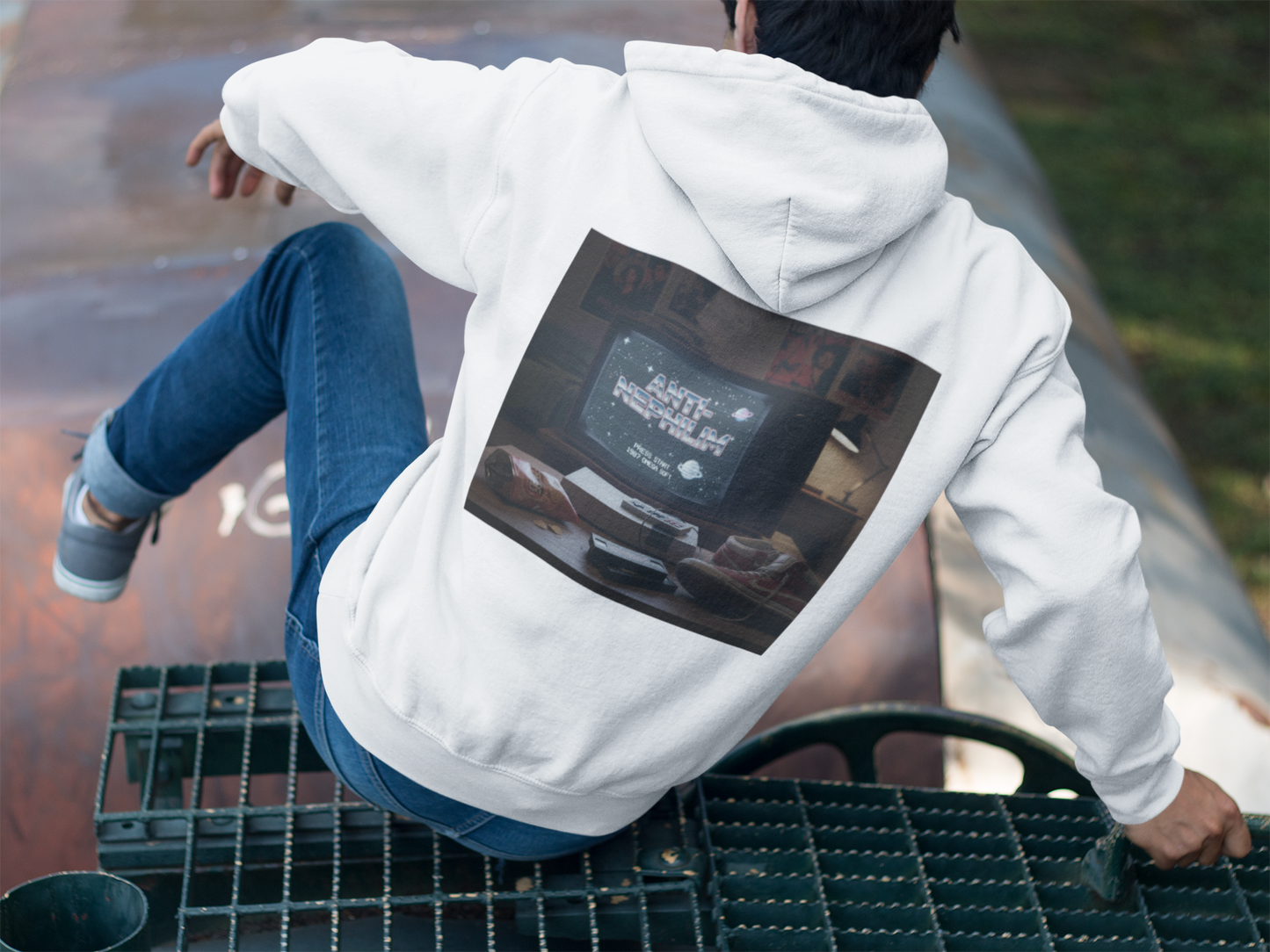 Retro Gamer Anti Nephilim Hoodie - Kirk Ave. Apparel