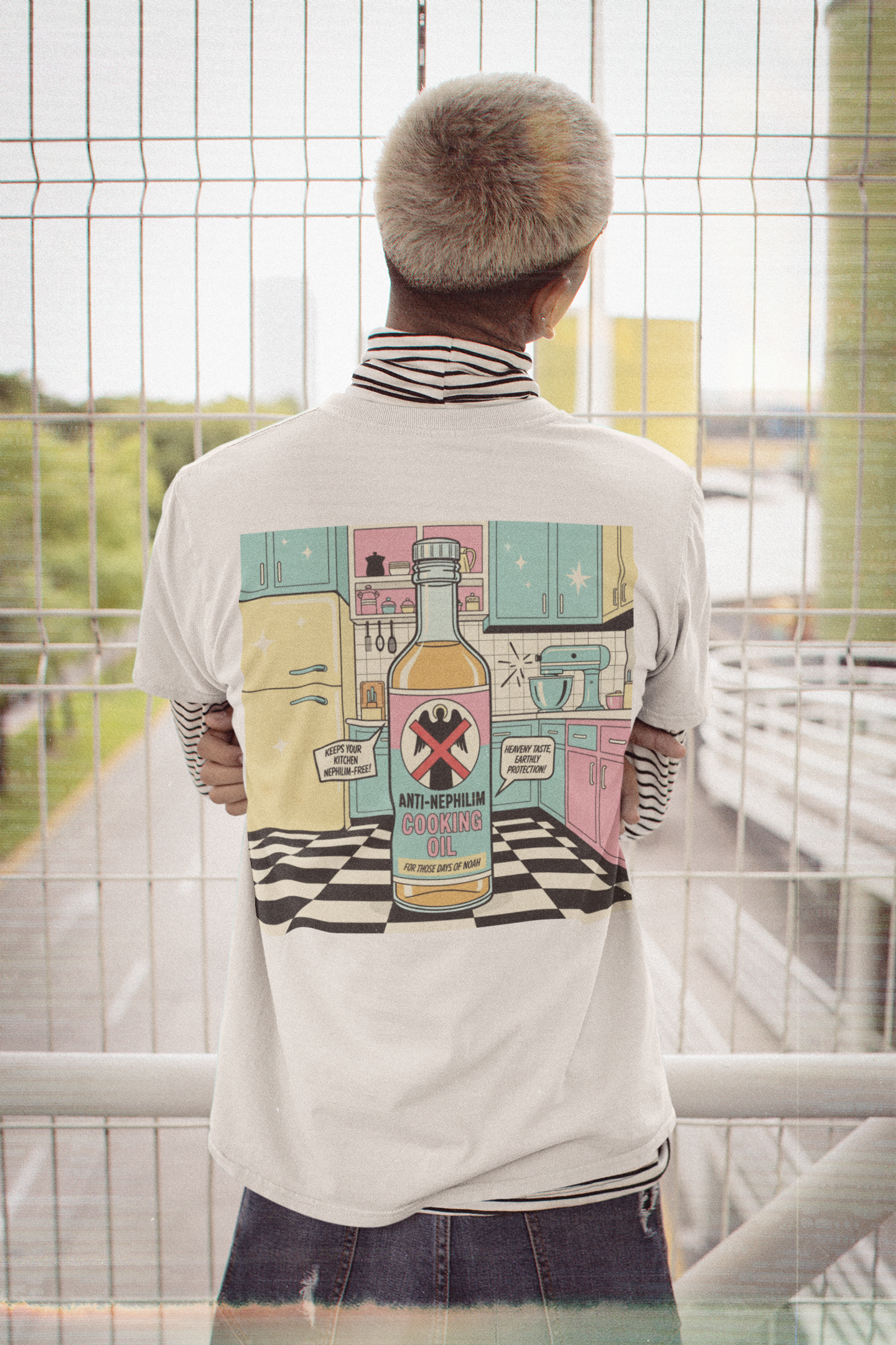 Retro Kitchen Pop Art Anti Nephilim T Shirt - Kirk Ave. Apparel