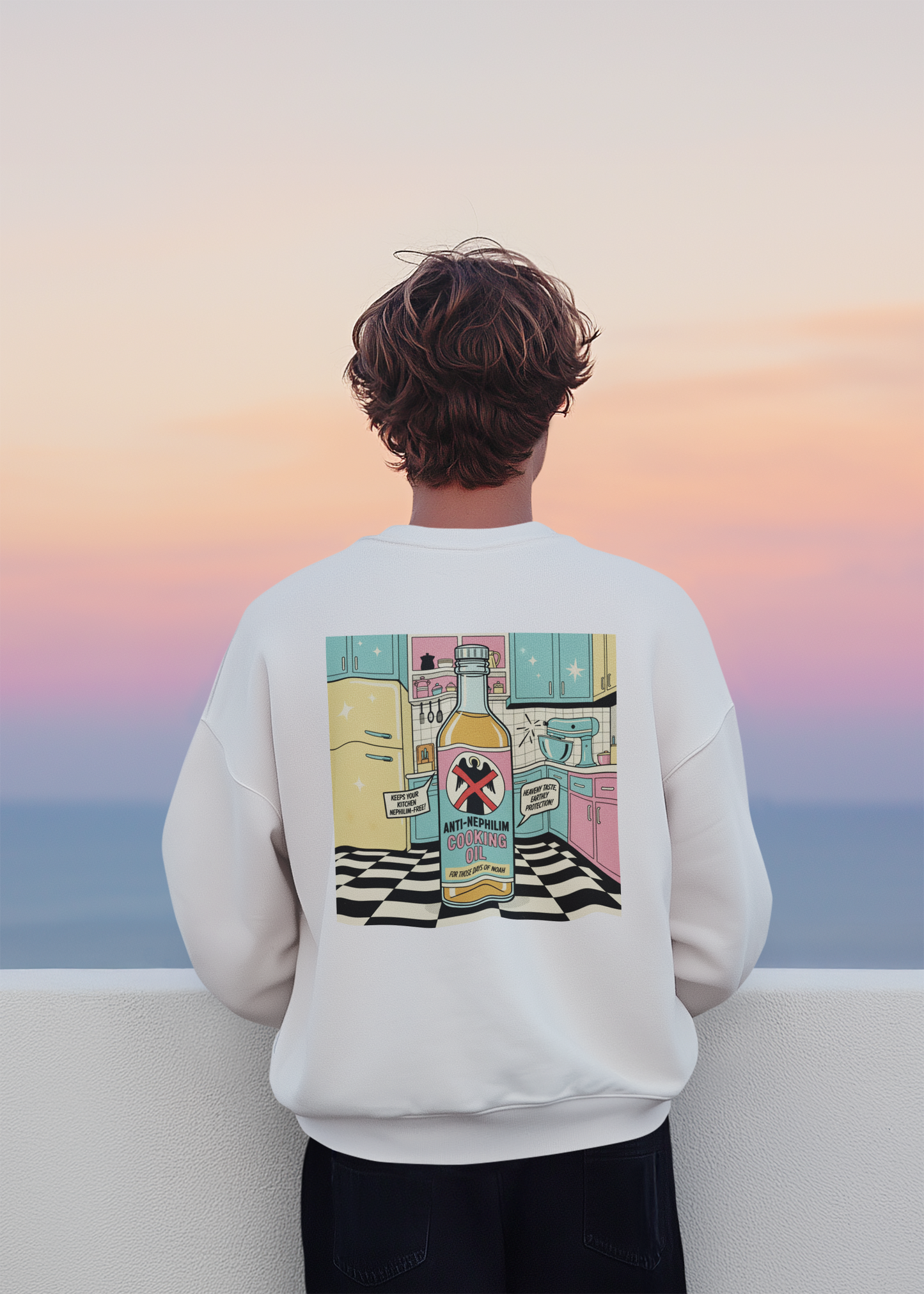 Retro Kitchen Pop Art Anti Nephilim Sweatshirt - Kirk Ave. Apparel