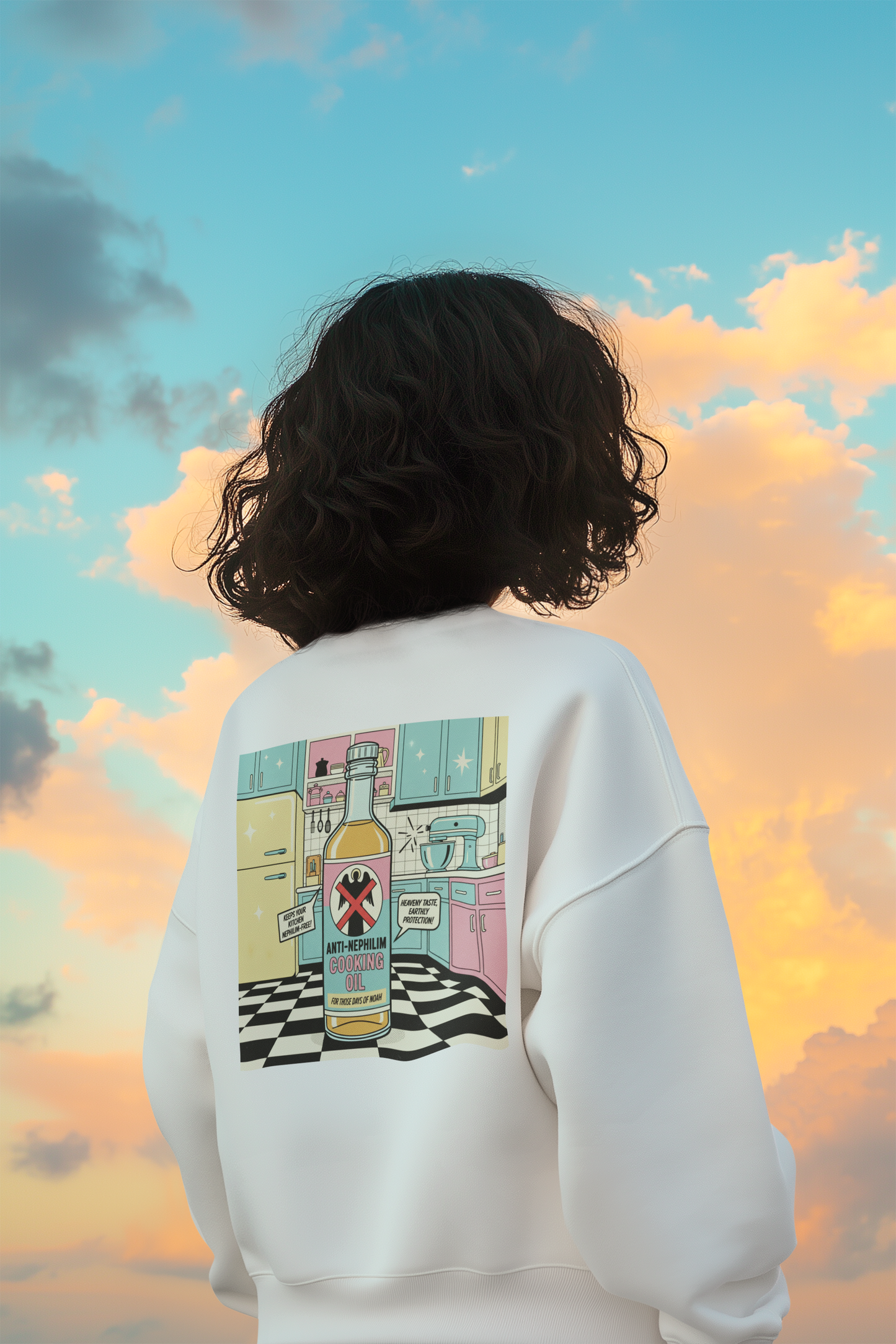 Retro Kitchen Pop Art Anti Nephilim Sweatshirt - Kirk Ave. Apparel