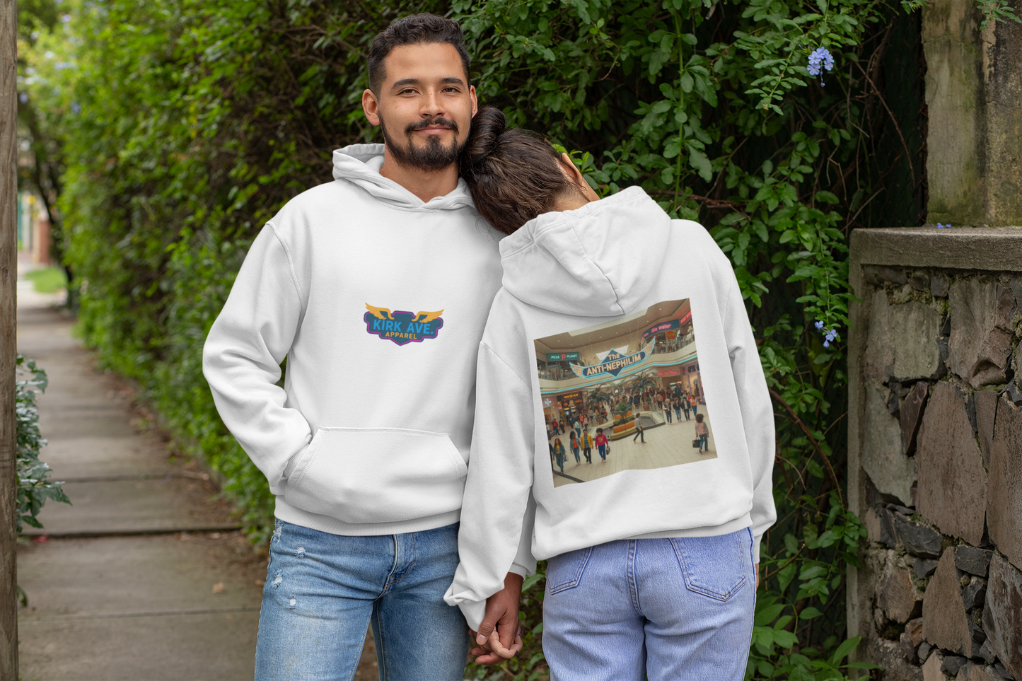 90s Mall Anti Nephilim Hoodie - Kirk Ave. Apparel
