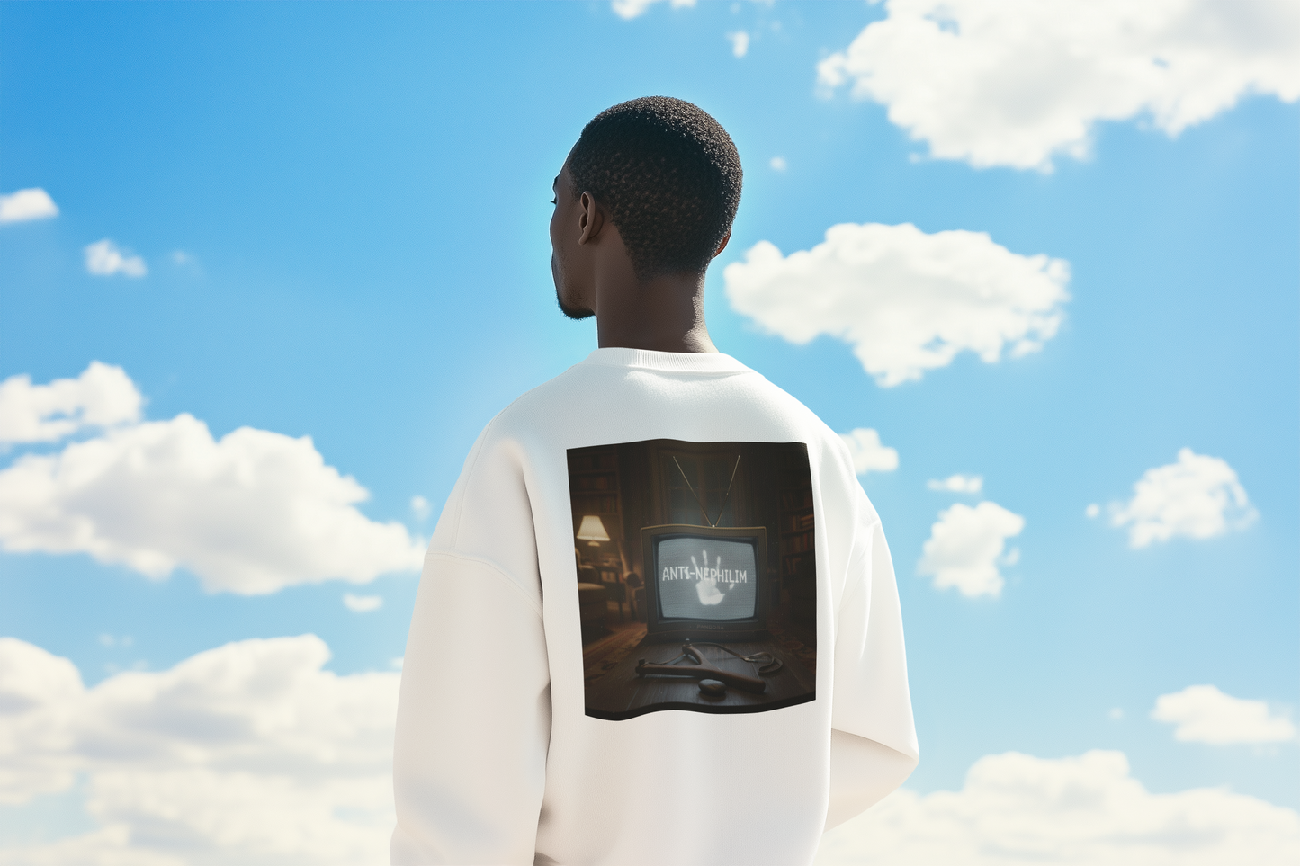 Retro TV Anti Nephilim Sweatshirt - Kirk Ave. Apparel