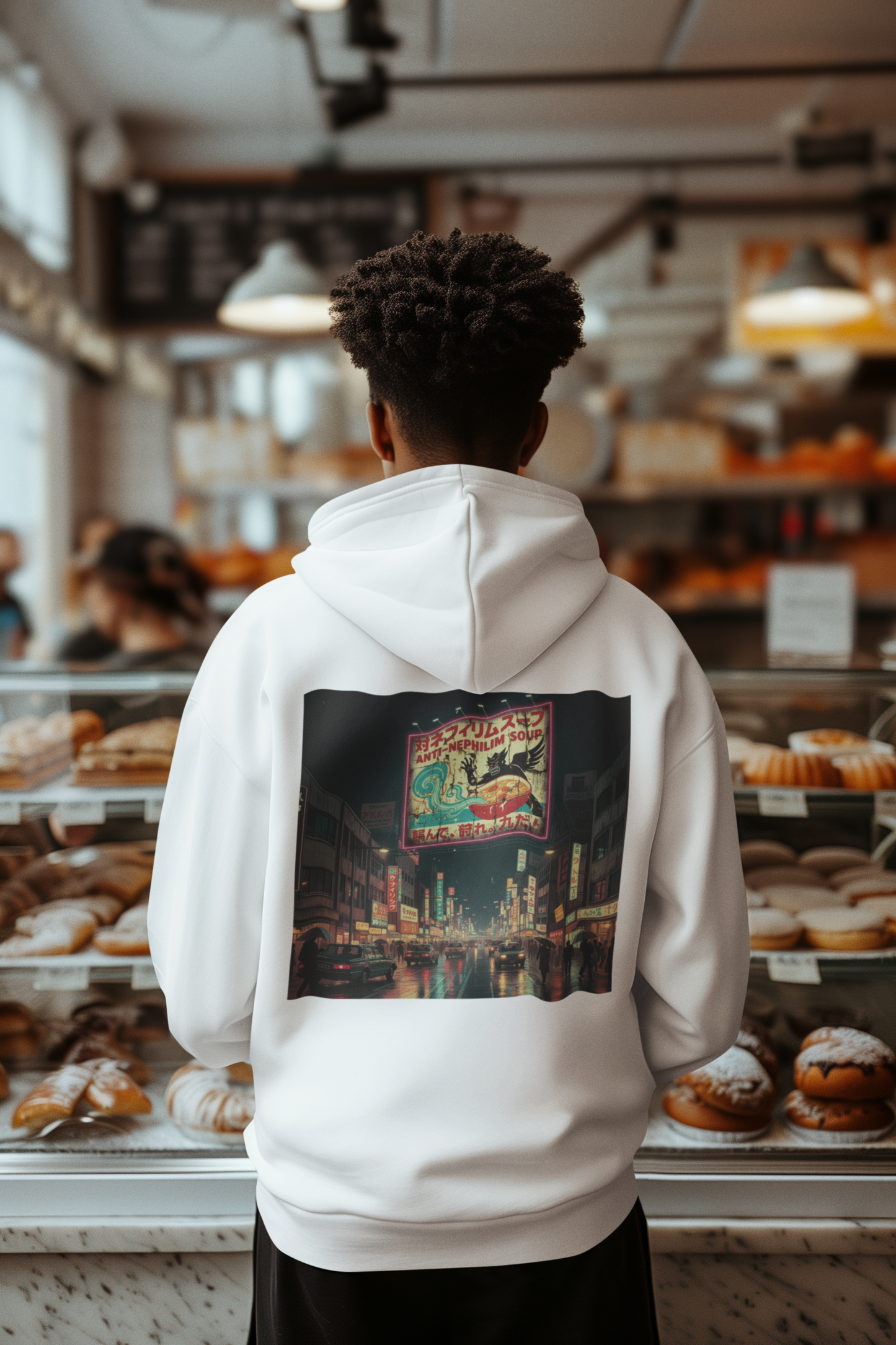 Retro Tokyo Anti Nephilim Soup Hoodie - Kirk Ave. Apparel