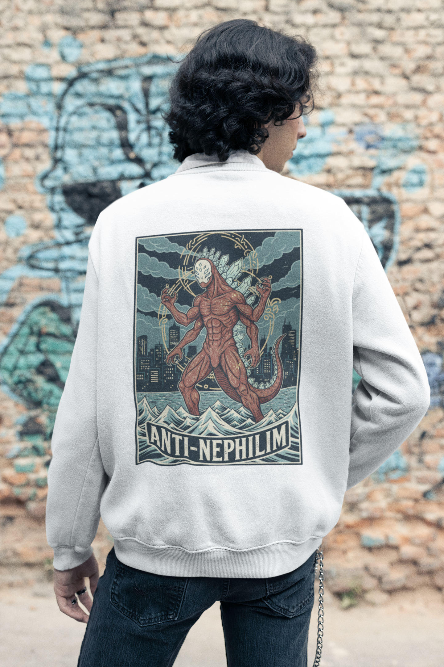 Anti-Nephilim Kaiju Sweatshirt — Kirk Ave. Apparel
