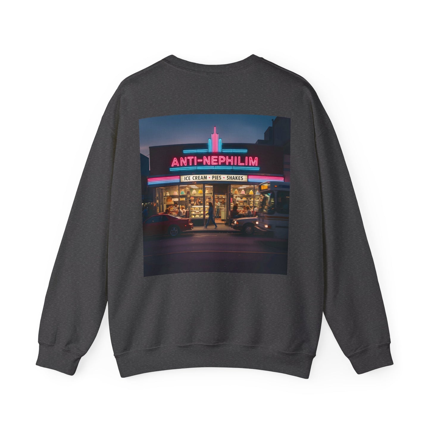 Retro Neon Dessert Diner Anti-Nephilim Sweatshirt — Kirk Ave. Apparel