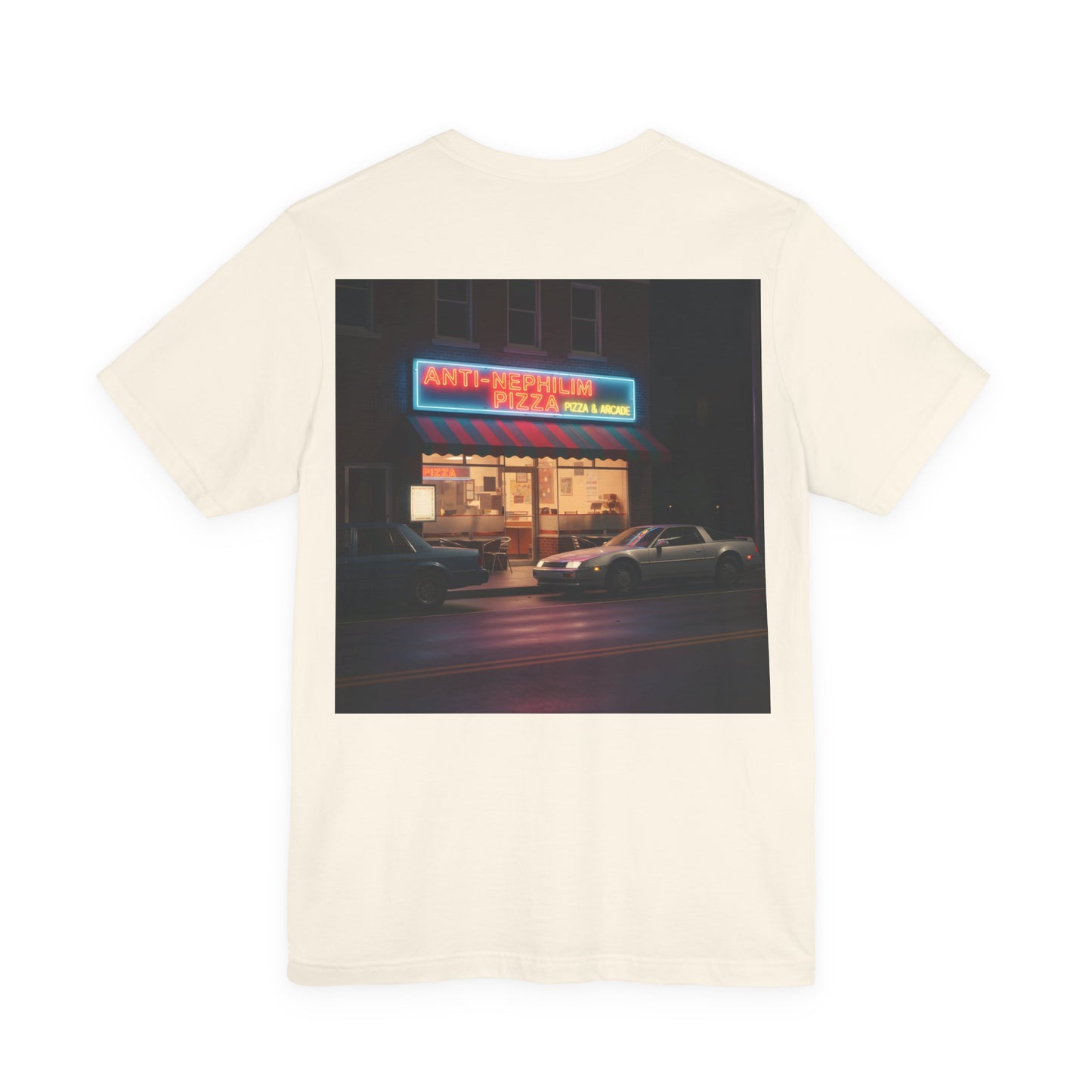 Retro Neon Anti Nephilim Pizza Parlor T Shirt - Kirk Ave. Apparel