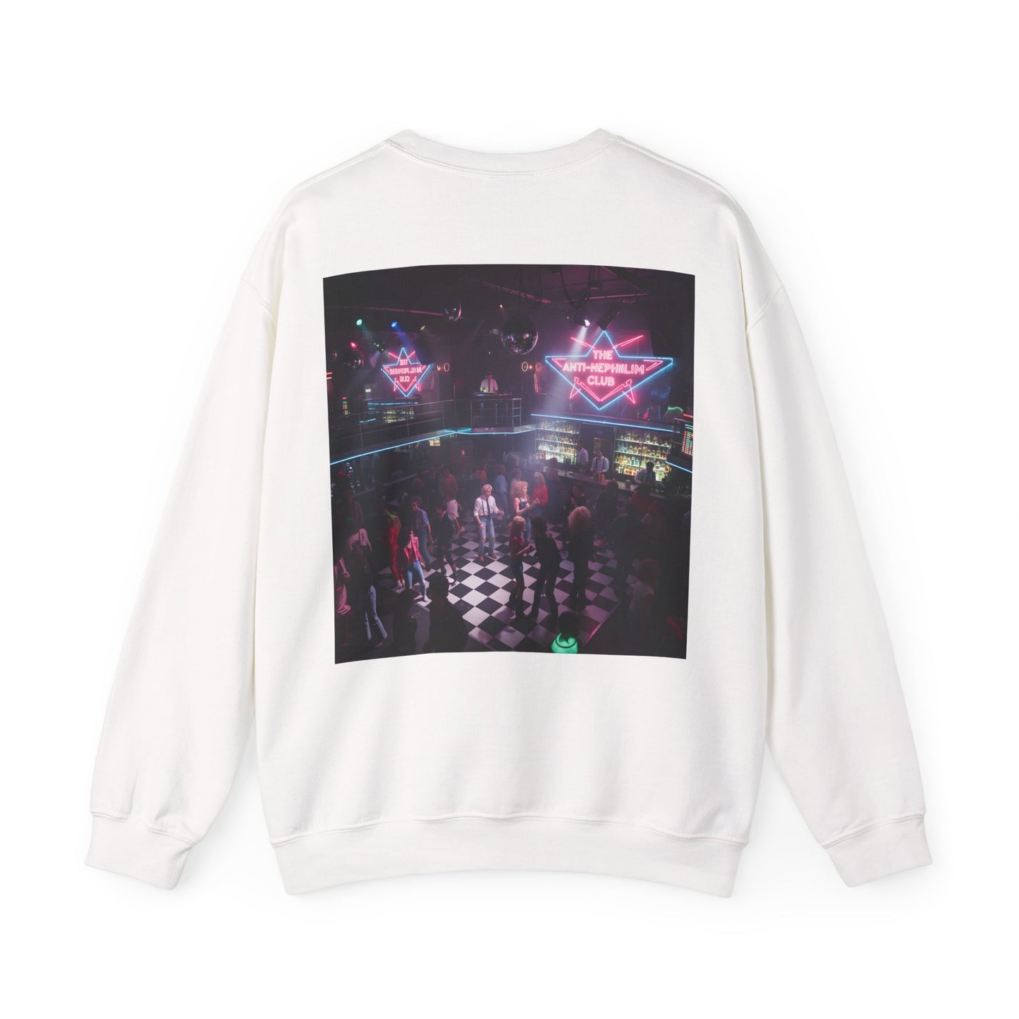 80s Neon Nightclub Anti Nephilim Sweatshirt - Kirk Ave. Apparel