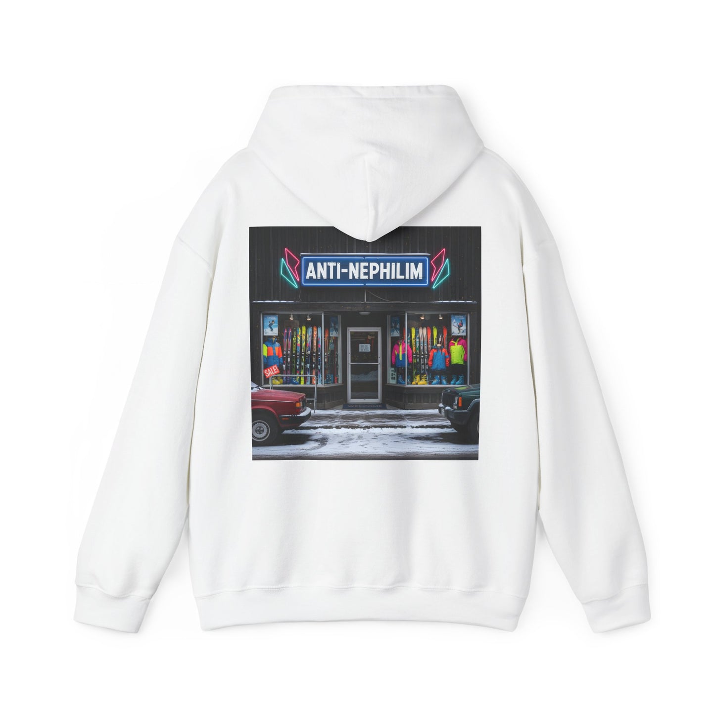 Anti Nephilim Ski Shop Hoodie — Kirk Ave. Apparel