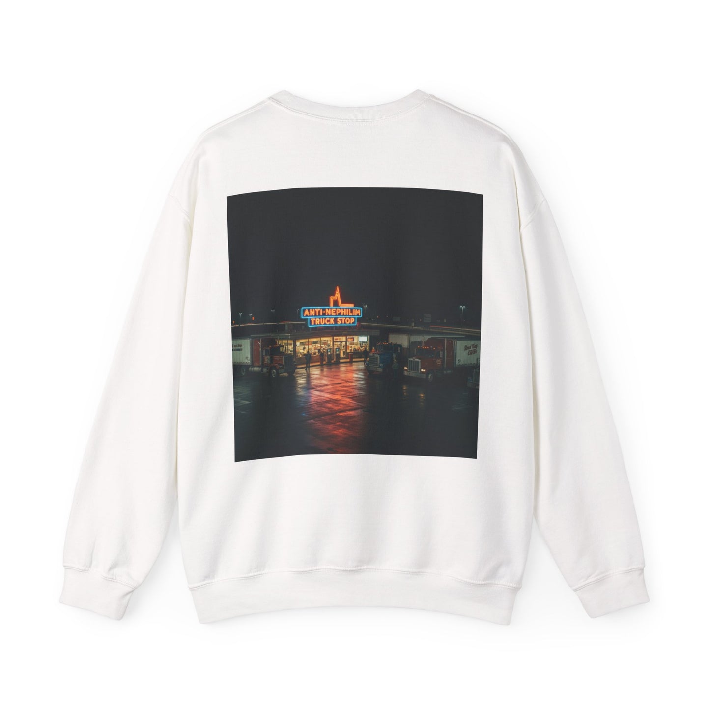 Vintage Neon Anti-Nephilim Truck Stop Sweatshirt — Kirk Ave. Apparel