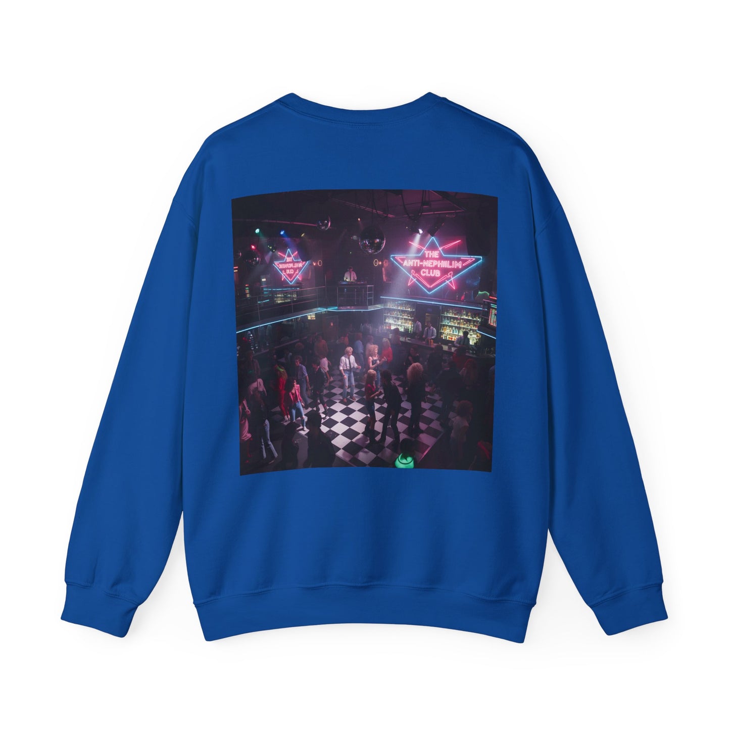 80s Neon Nightclub Anti Nephilim Sweatshirt - Kirk Ave. Apparel