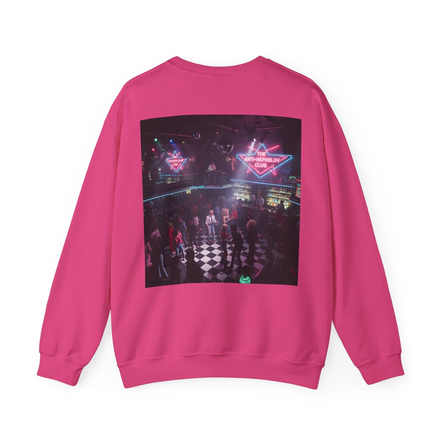 80s Neon Nightclub Anti Nephilim Sweatshirt - Kirk Ave. Apparel