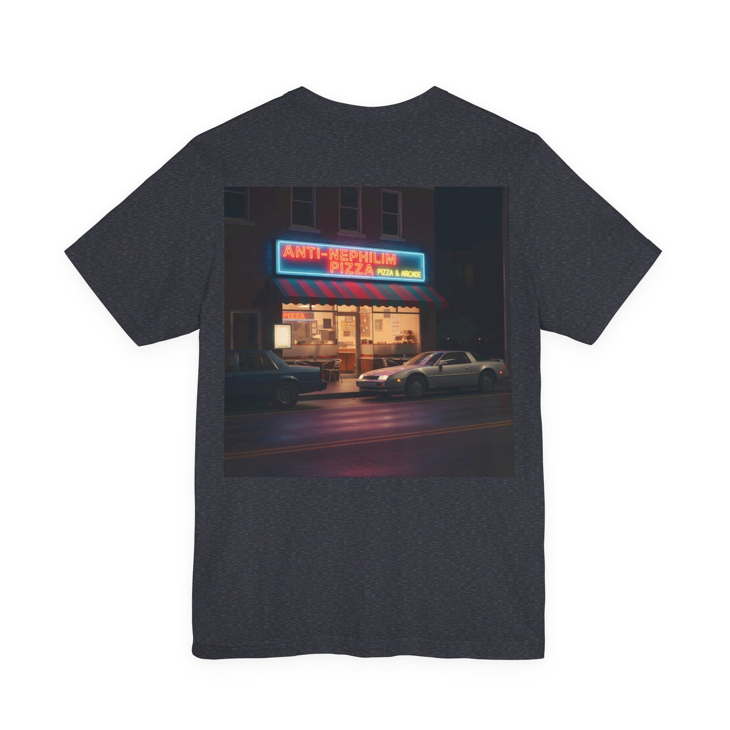 Retro Neon Anti Nephilim Pizza Parlor T Shirt - Kirk Ave. Apparel