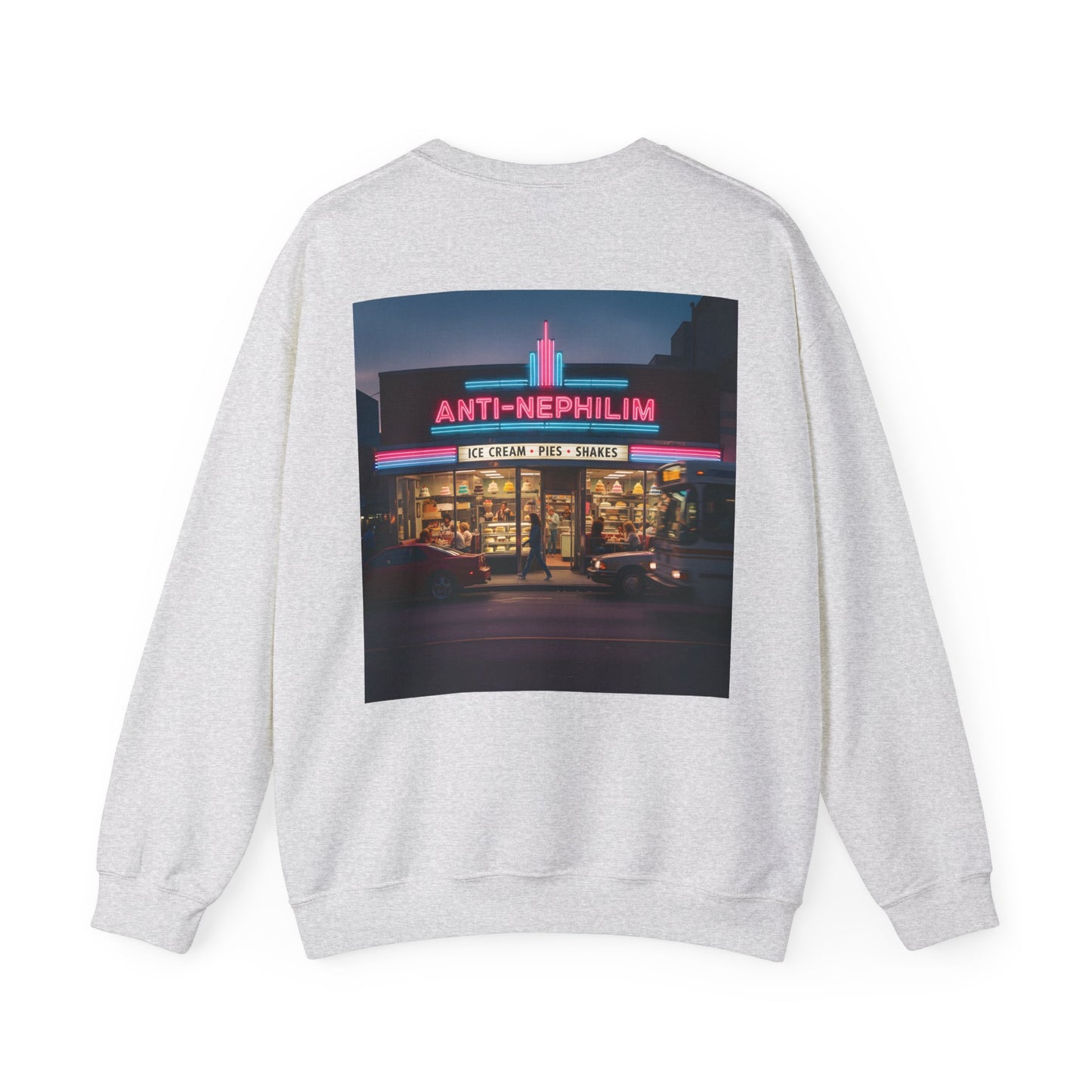 Retro Neon Dessert Diner Anti-Nephilim Sweatshirt — Kirk Ave. Apparel