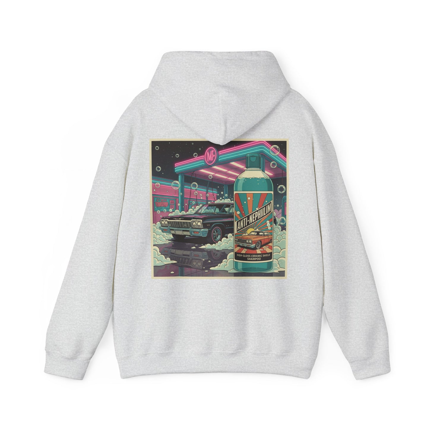 Retro Anti Nephilim Car Wash Hoodie - Kirk Ave. Apparel