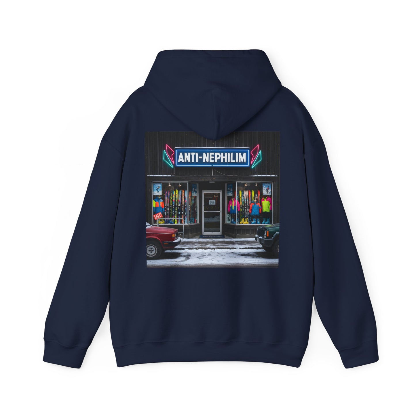 Anti Nephilim Ski Shop Hoodie — Kirk Ave. Apparel