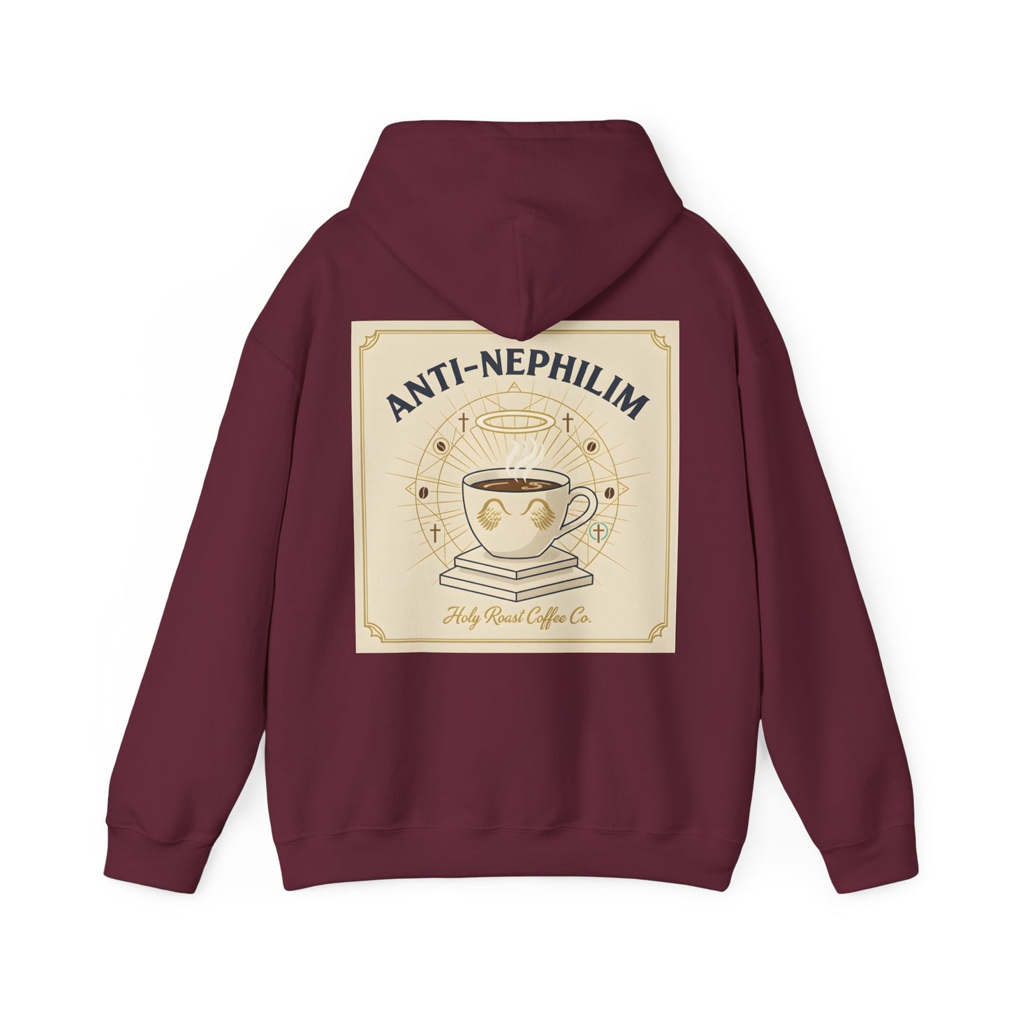Retro Anti Nephilim Coffee Hoodie — Kirk Ave. Apparel
