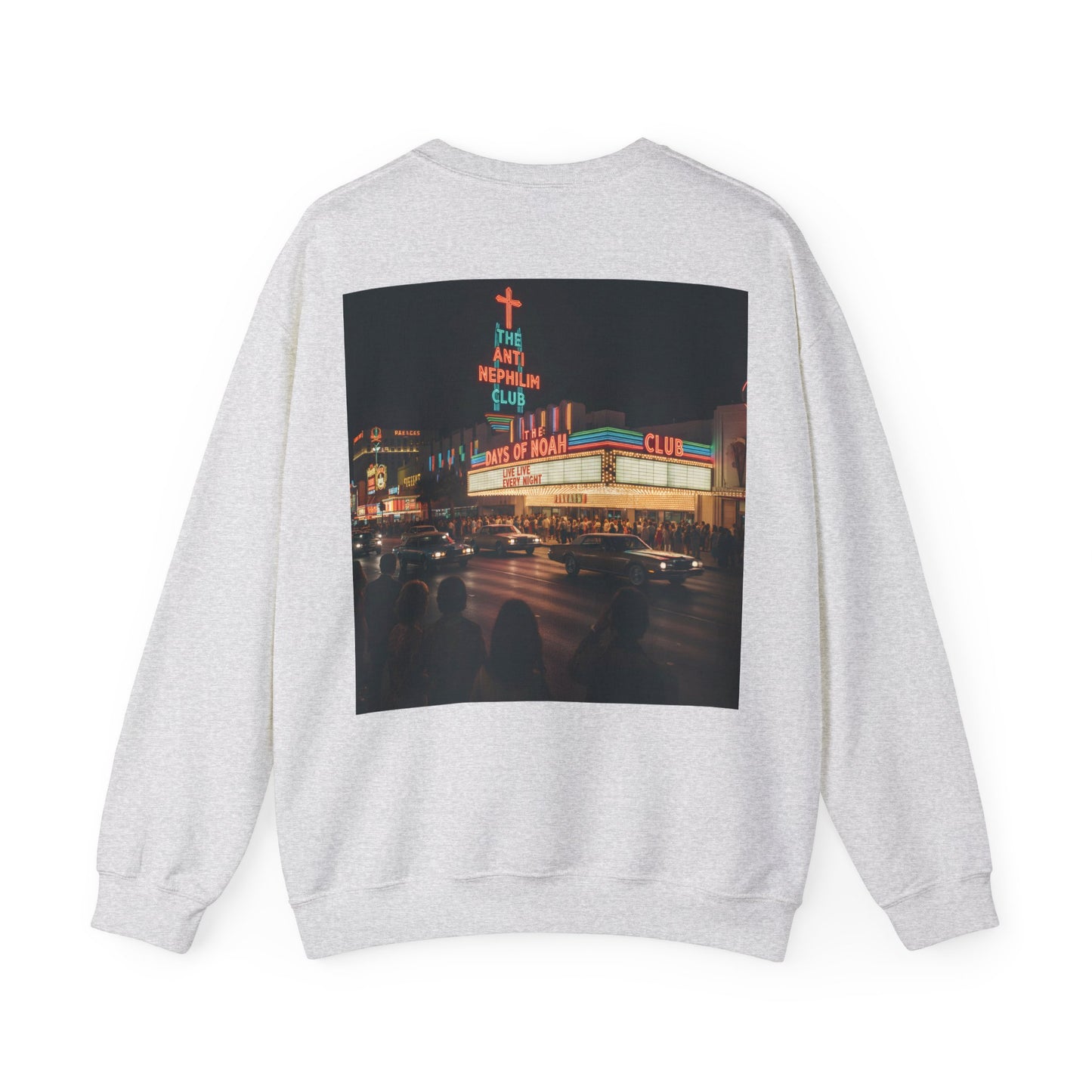 Retro Neon Anti Nephilim Casino Sweatshirt - Kirk Ave. Apparel