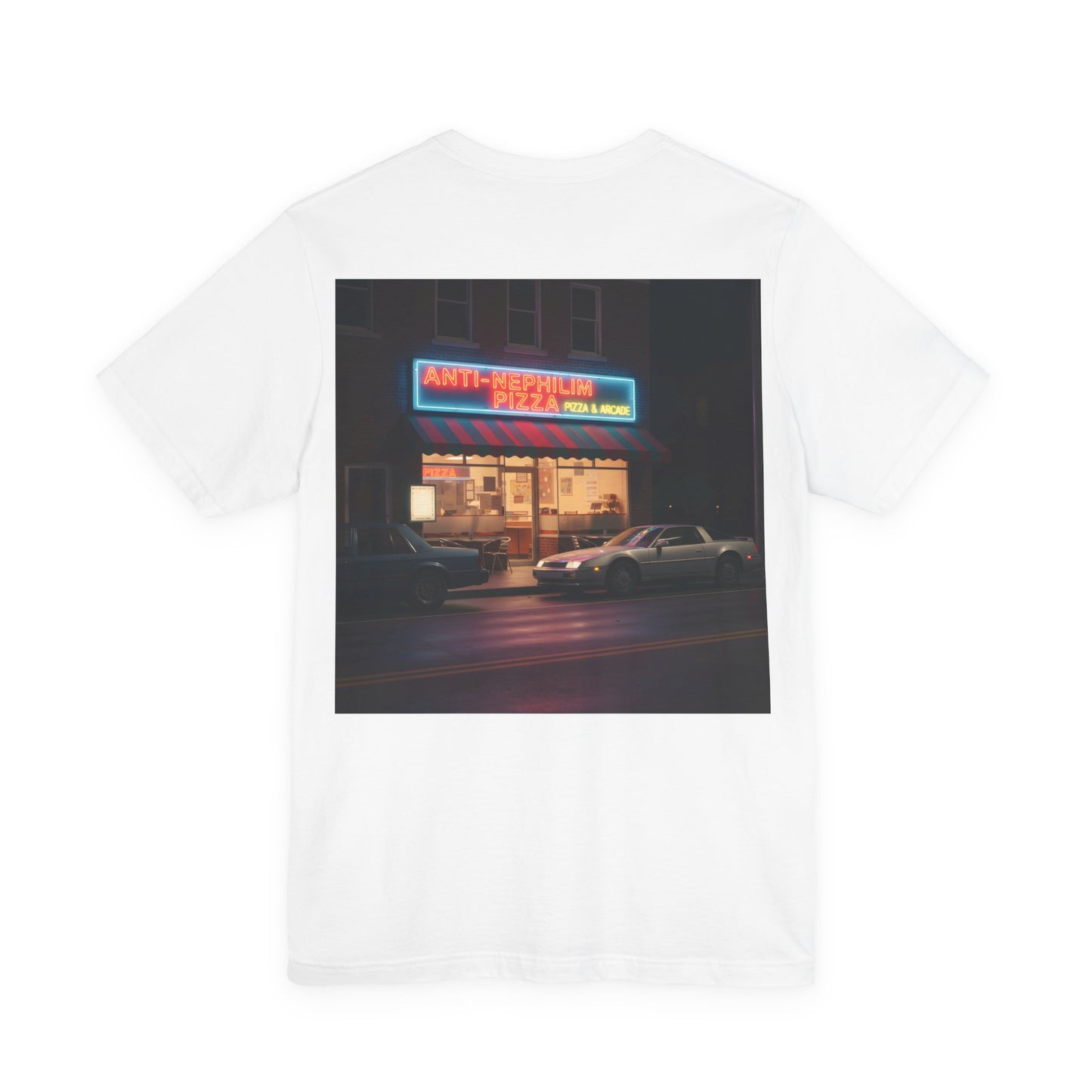 Retro Neon Anti Nephilim Pizza Parlor T Shirt - Kirk Ave. Apparel
