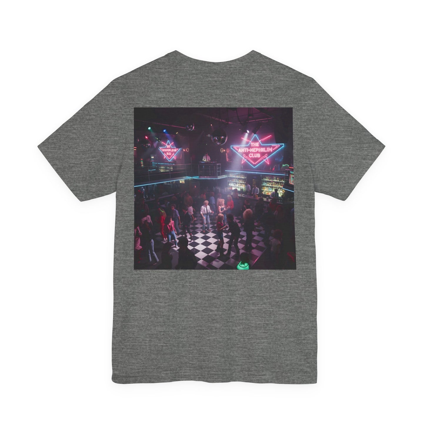 80s Neon Nightclub Anti Nephilim T Shirt - Kirk Ave. Apparel