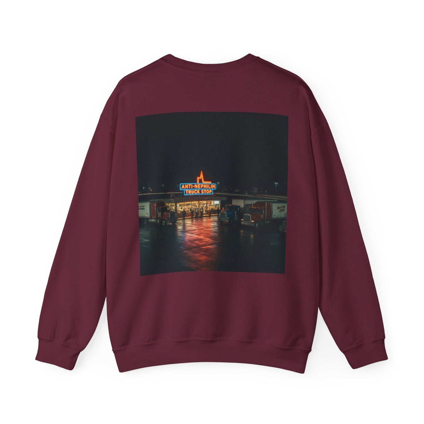 Vintage Neon Anti-Nephilim Truck Stop Sweatshirt — Kirk Ave. Apparel