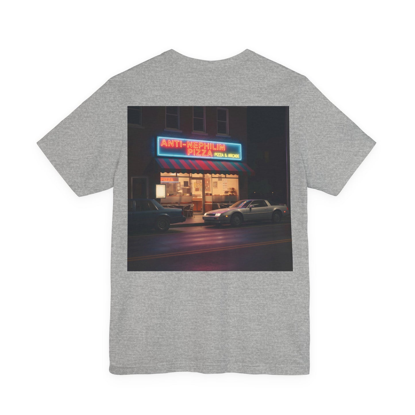 Retro Neon Anti Nephilim Pizza Parlor T Shirt - Kirk Ave. Apparel