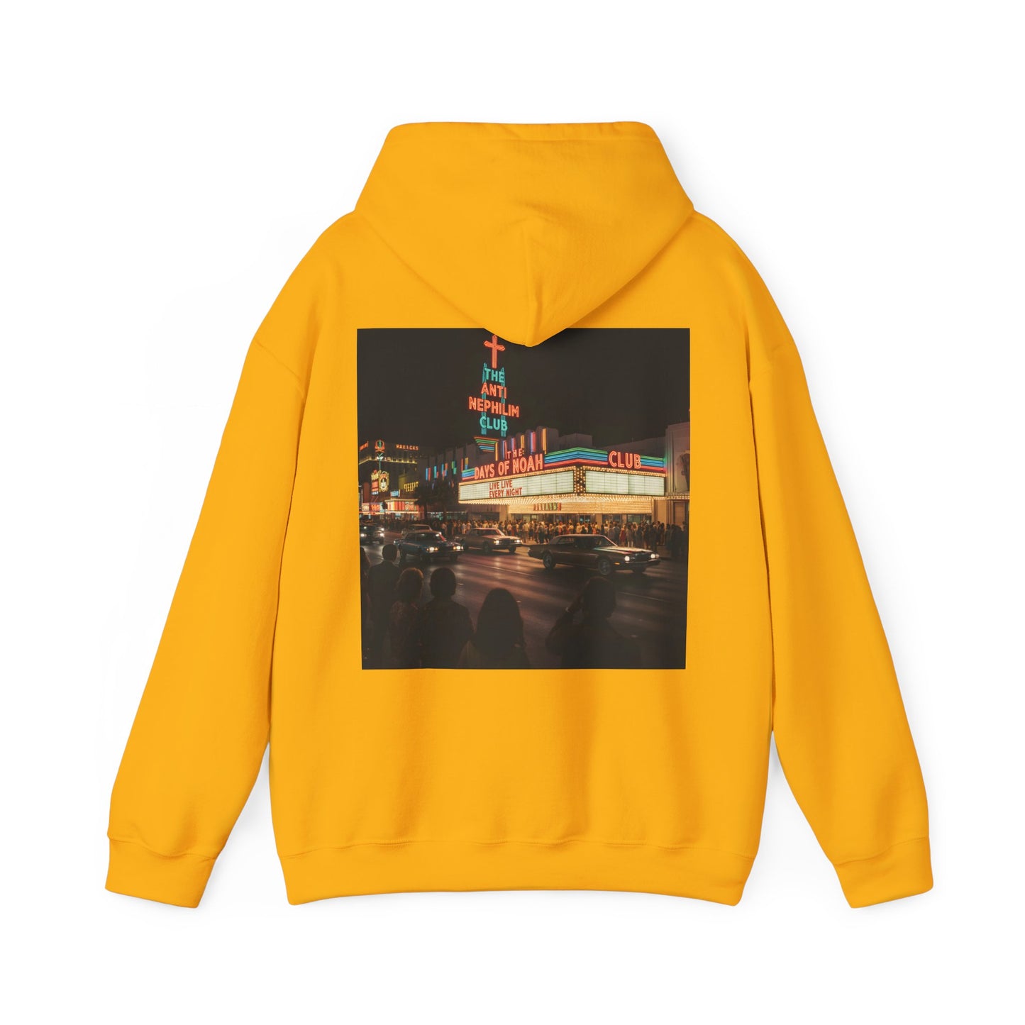 Retro Neon Anti Nephilim Casino Hoodie - Kirk Ave. Apparel