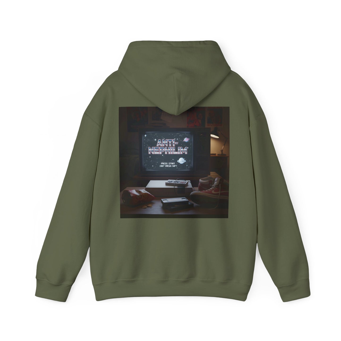 Retro Gamer Anti Nephilim Hoodie - Kirk Ave. Apparel