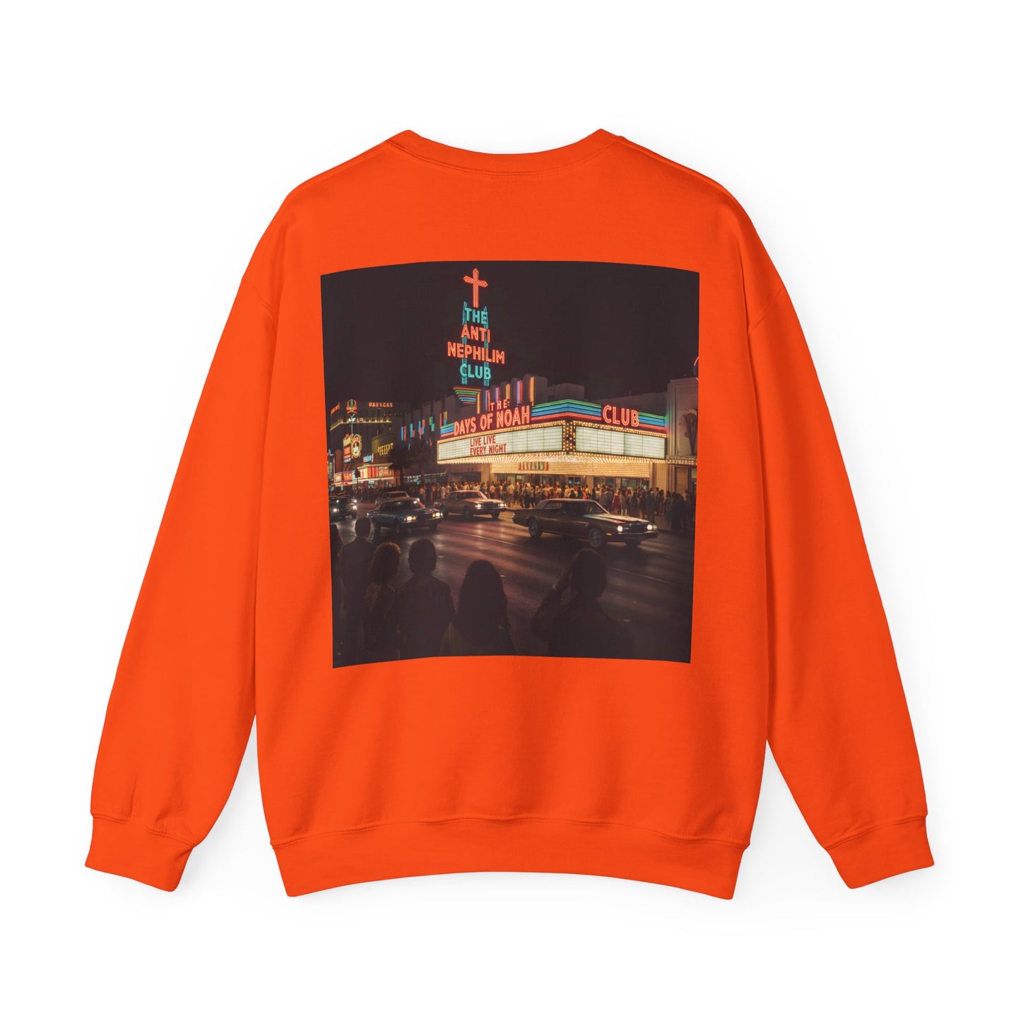 Retro Neon Anti Nephilim Casino Sweatshirt - Kirk Ave. Apparel
