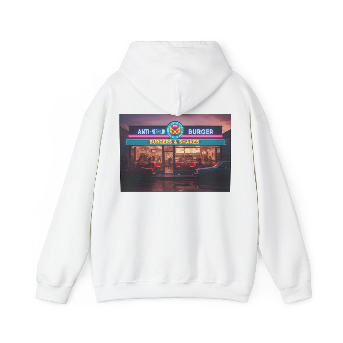 Retro Neon Burger Joint Hoodie — Kirk Ave. Apparel
