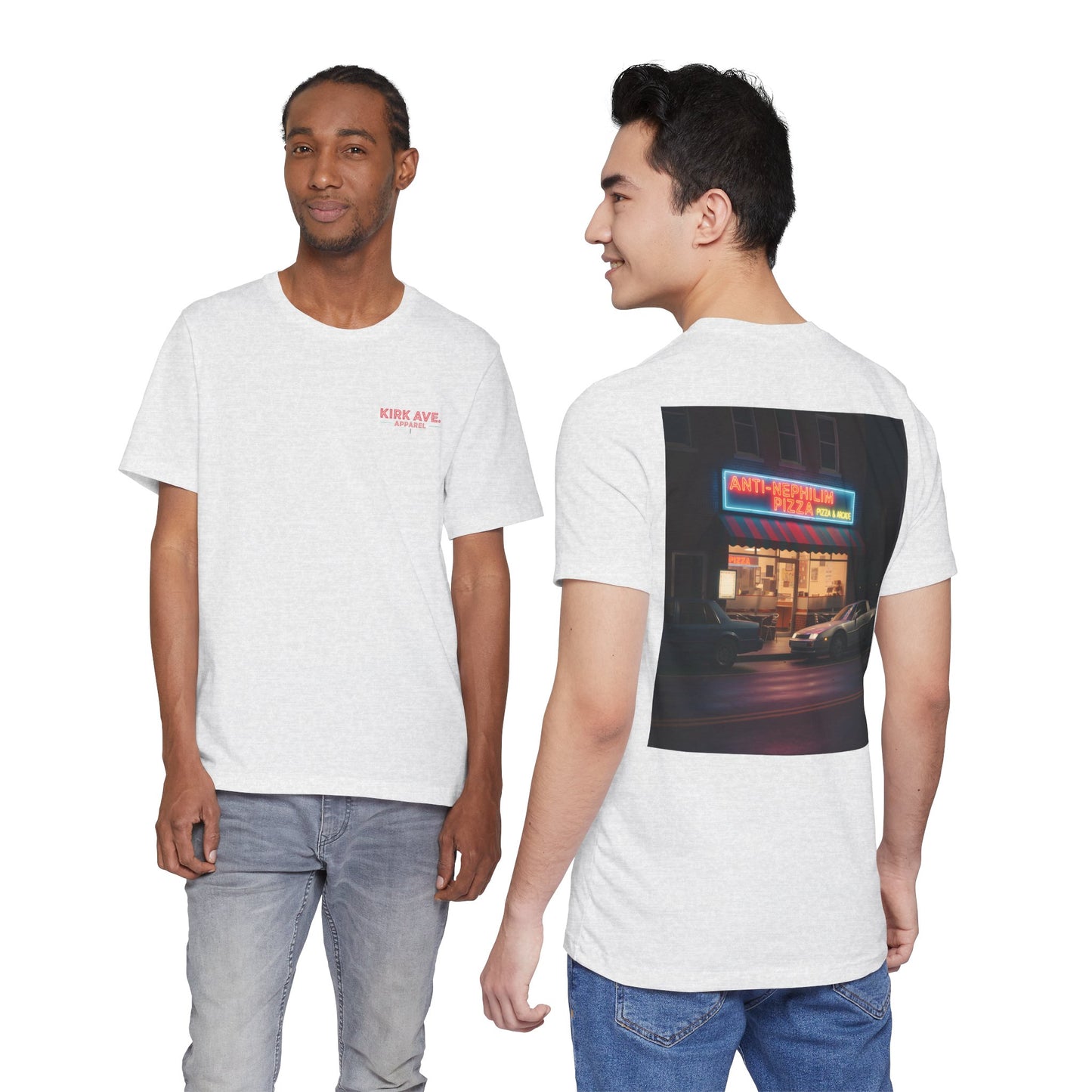 Retro Neon Anti Nephilim Pizza Parlor T Shirt - Kirk Ave. Apparel