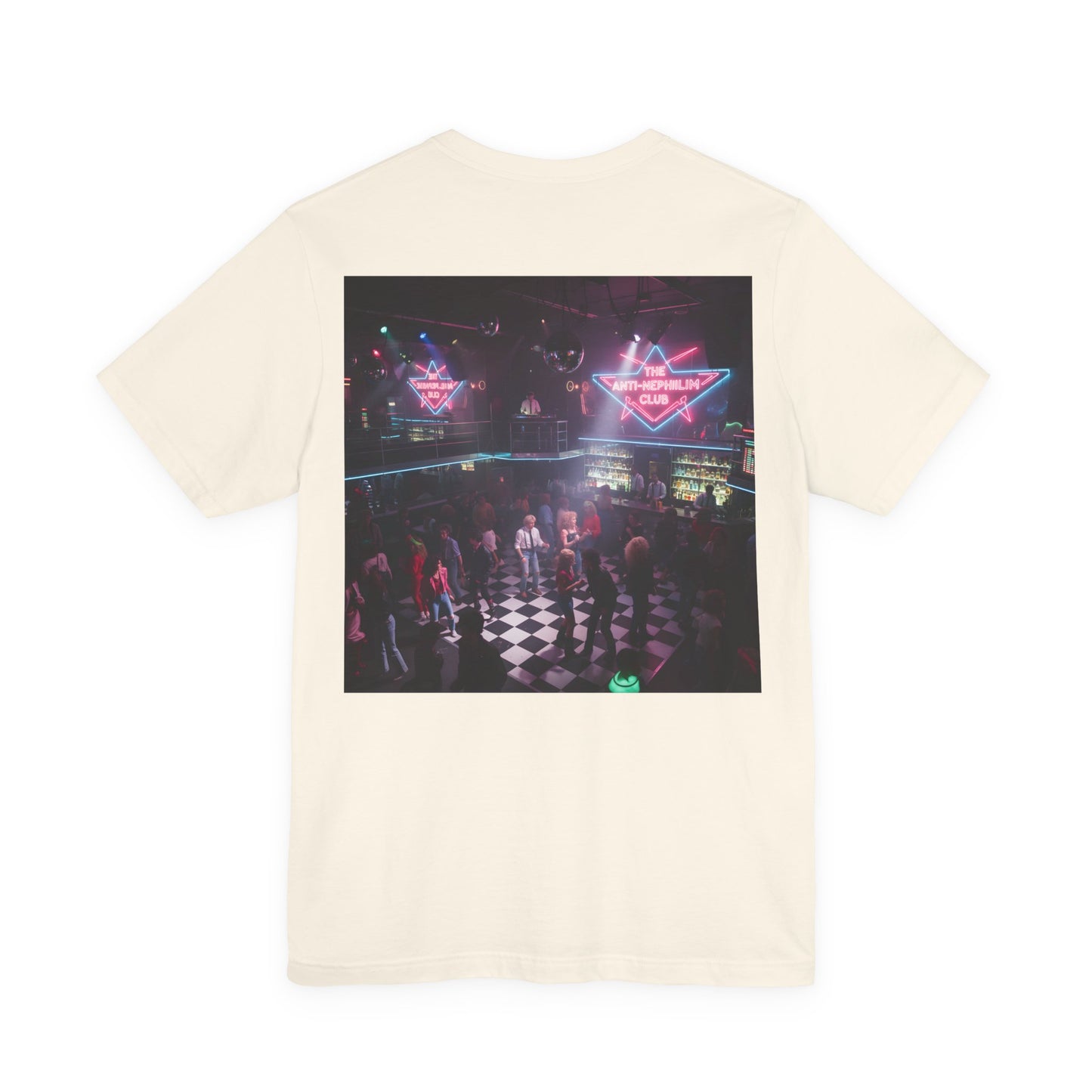 80s Neon Nightclub Anti Nephilim T Shirt - Kirk Ave. Apparel