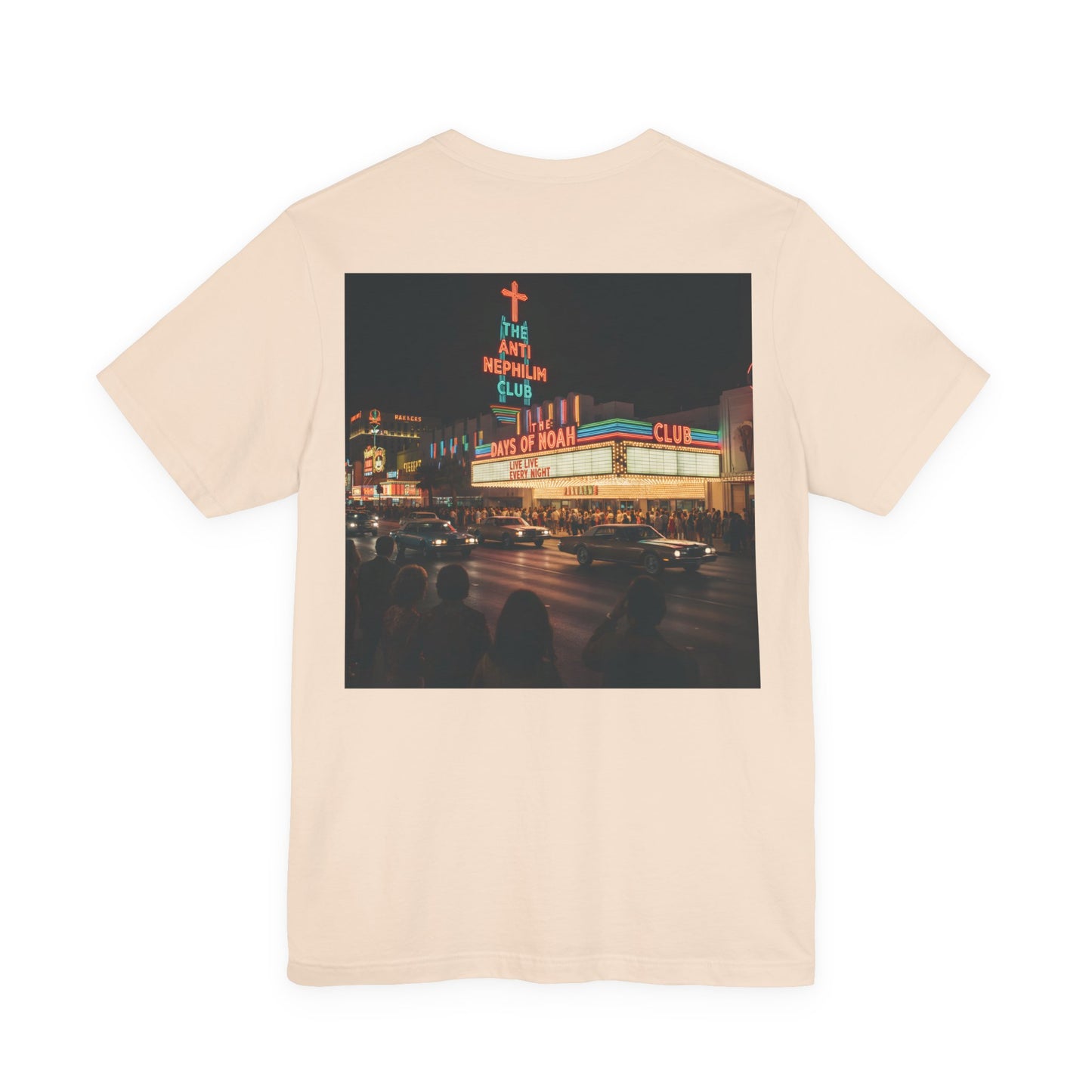 Retro Neon Anti Nephilim Casino T Shirt - Kirk Ave. Apparel