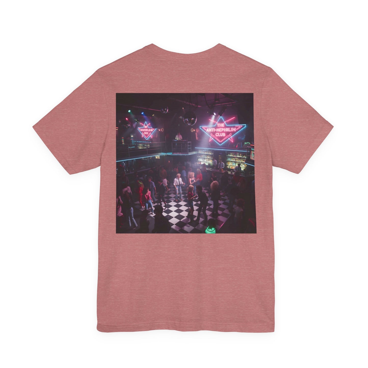 80s Neon Nightclub Anti Nephilim T Shirt - Kirk Ave. Apparel