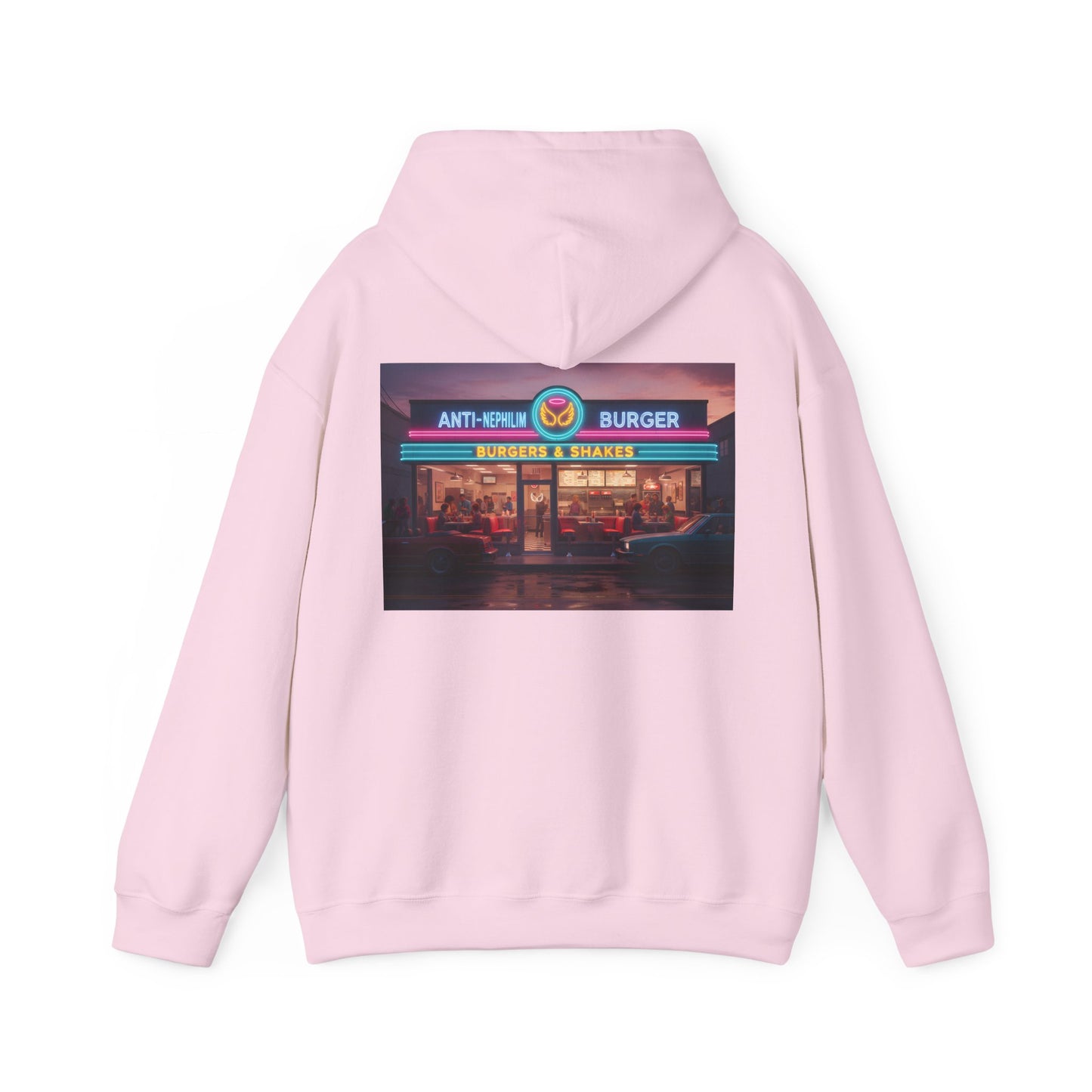Retro Neon Burger Joint Hoodie — Kirk Ave. Apparel