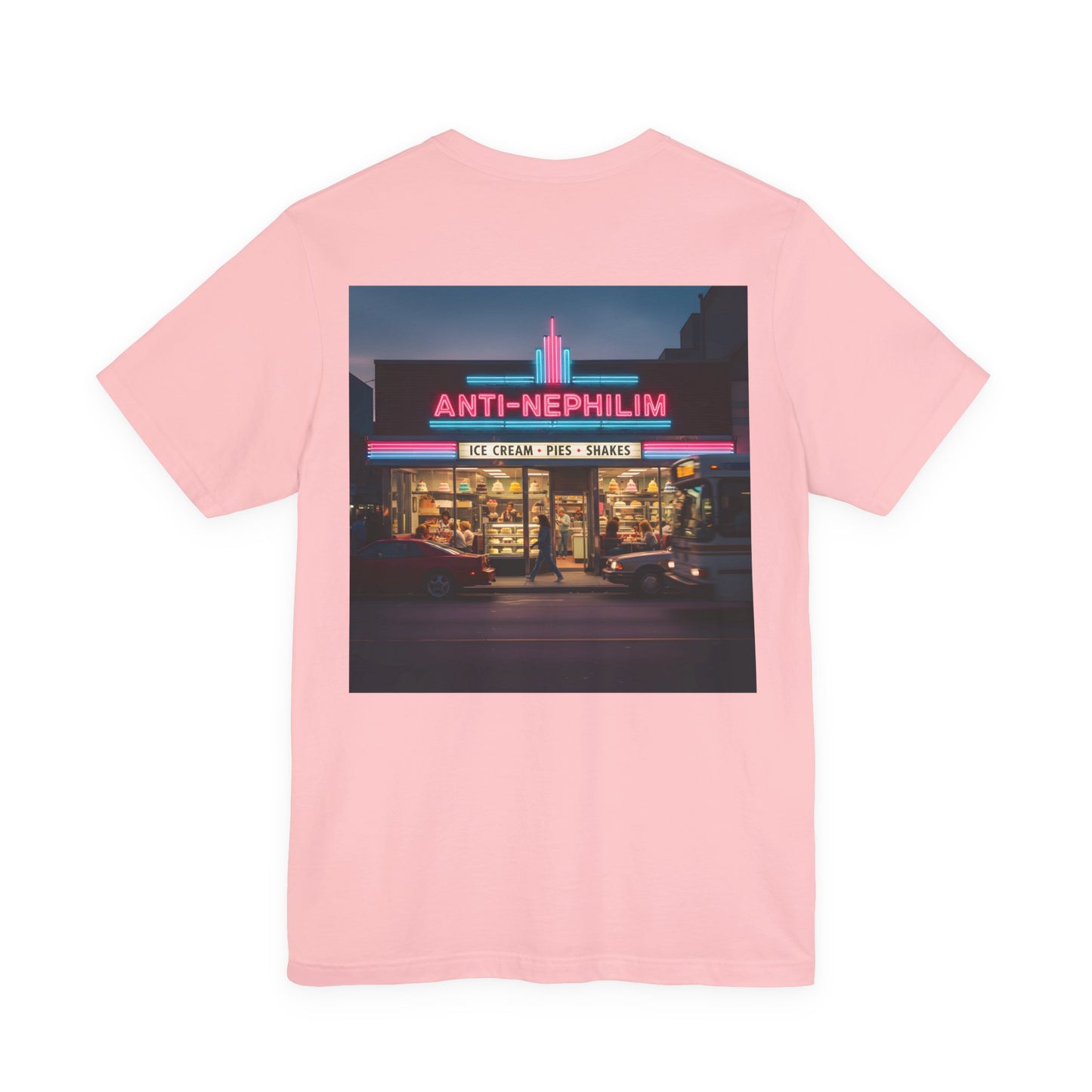 Retro Neon Dessert Diner Anti-Nephilim T Shirt — Kirk Ave. Apparel