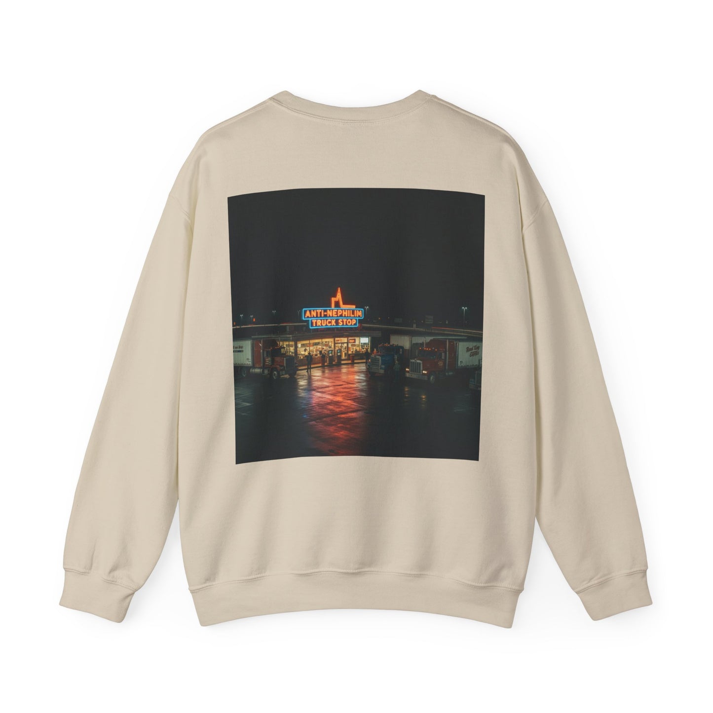 Vintage Neon Anti-Nephilim Truck Stop Sweatshirt — Kirk Ave. Apparel