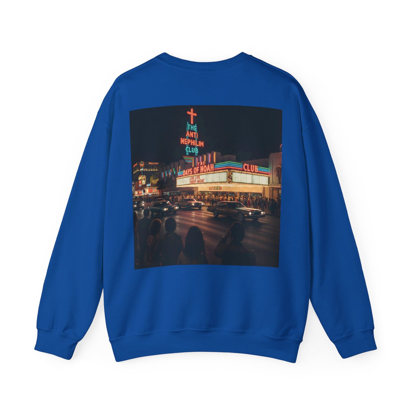 Retro Neon Anti Nephilim Casino Sweatshirt - Kirk Ave. Apparel